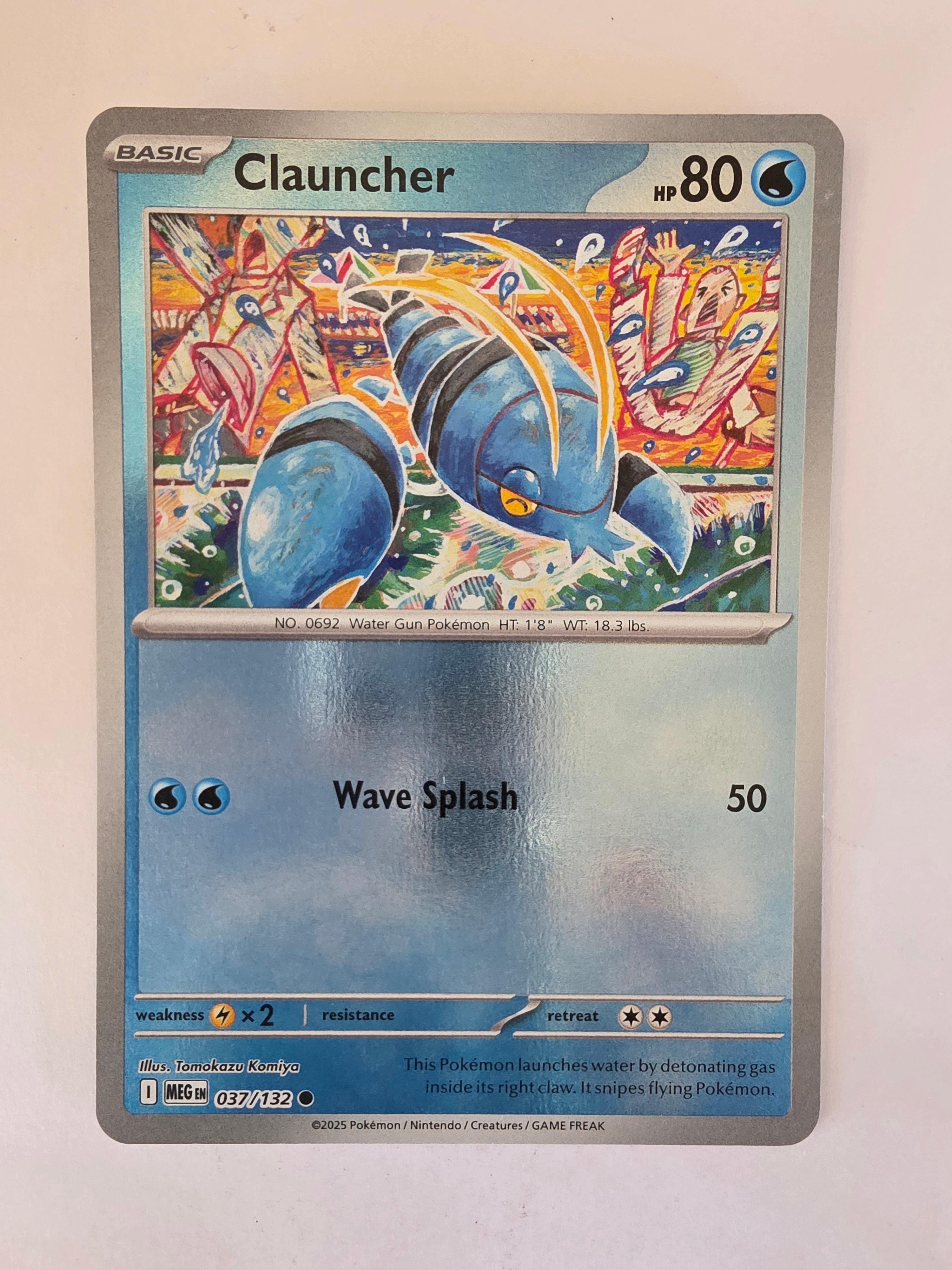 Pokemon TCG Mega Evolutions | #037/132 | Reverse Holo | Clauncher | Common