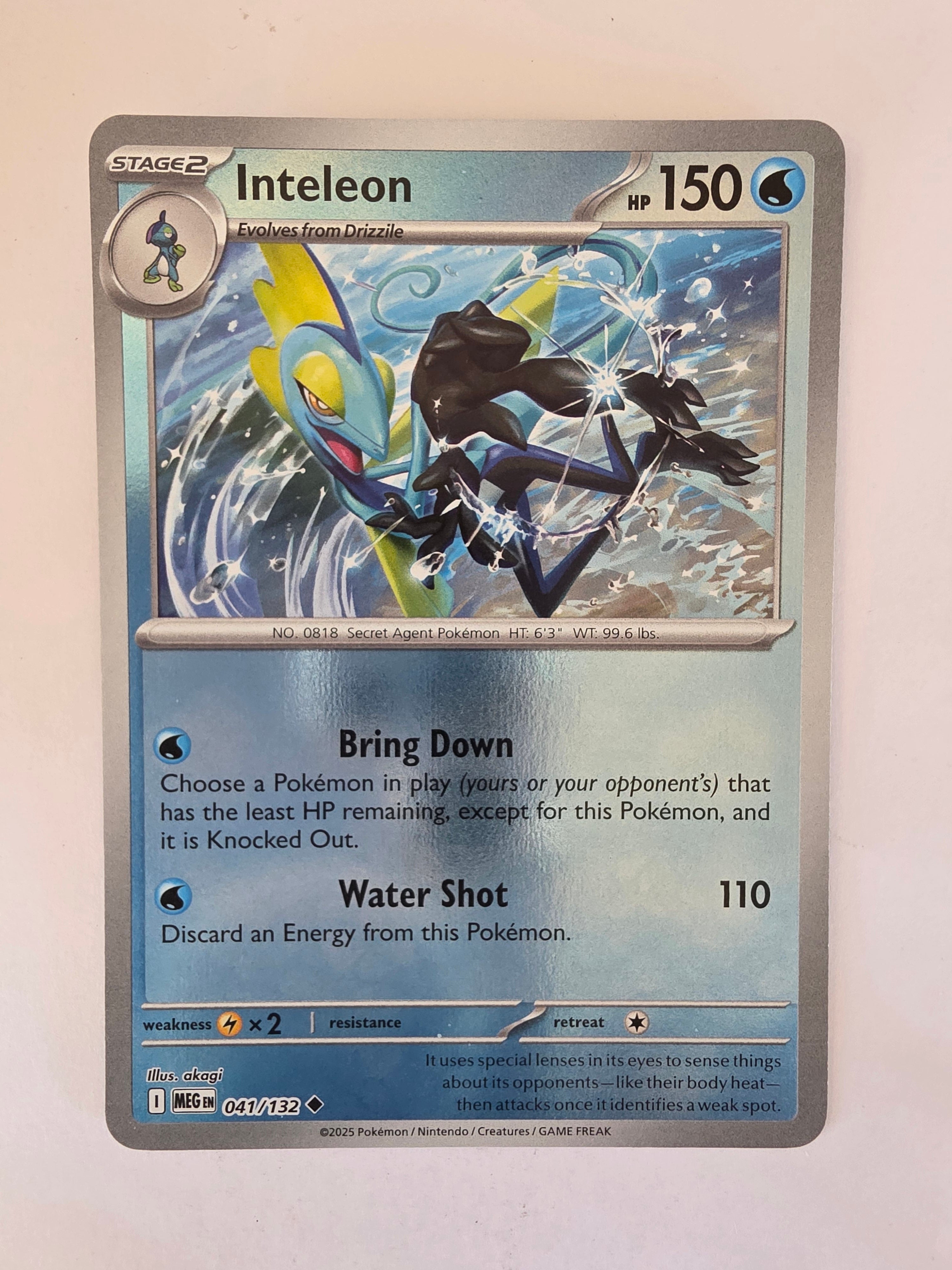 Pokemon TCG Mega Evolutions | #041/132 | Reverse Holo | Inteleon | Uncommon