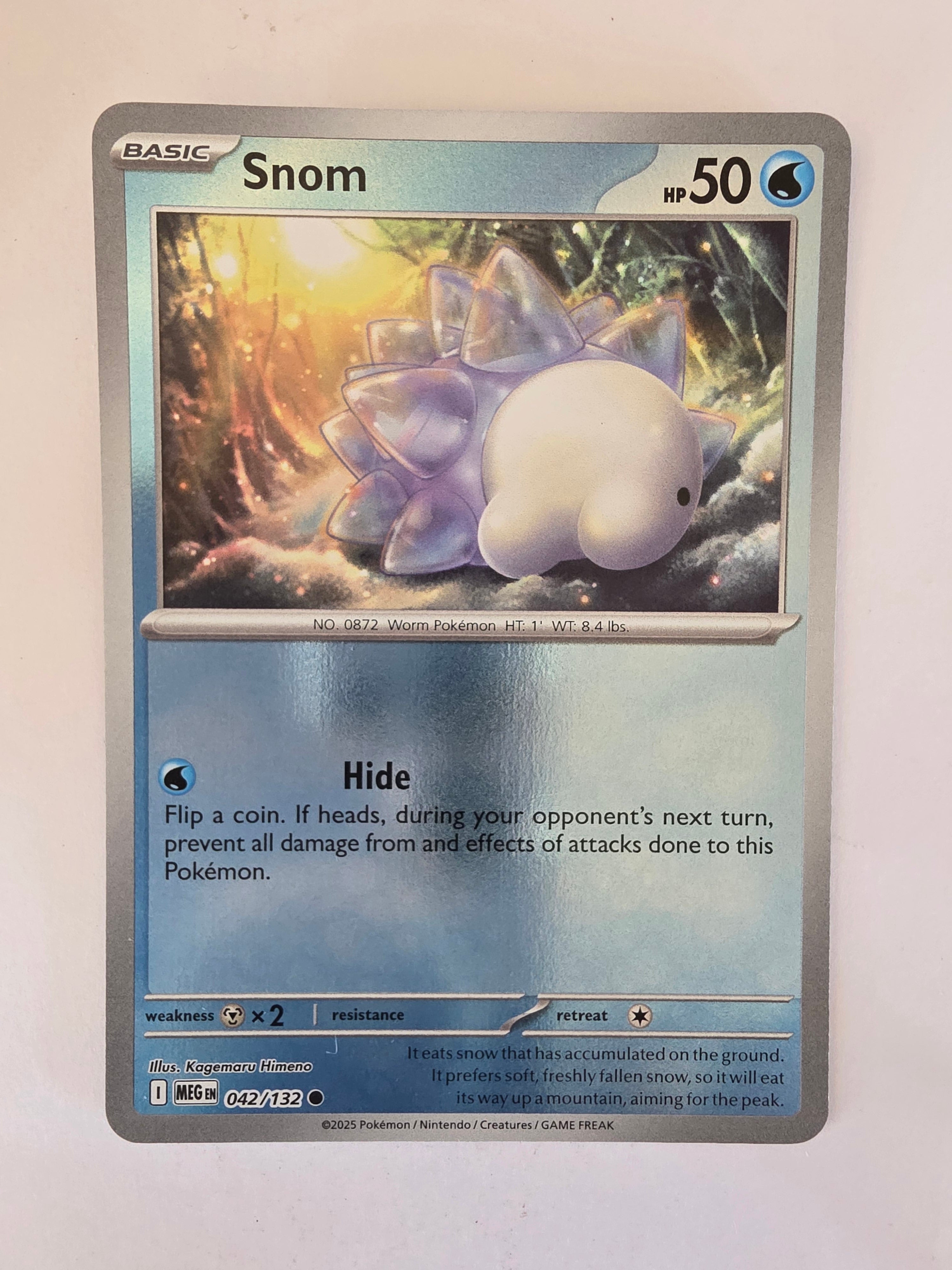 Pokemon TCG Mega Evolutions | #042/132 | Reverse Holo | Snom | Common
