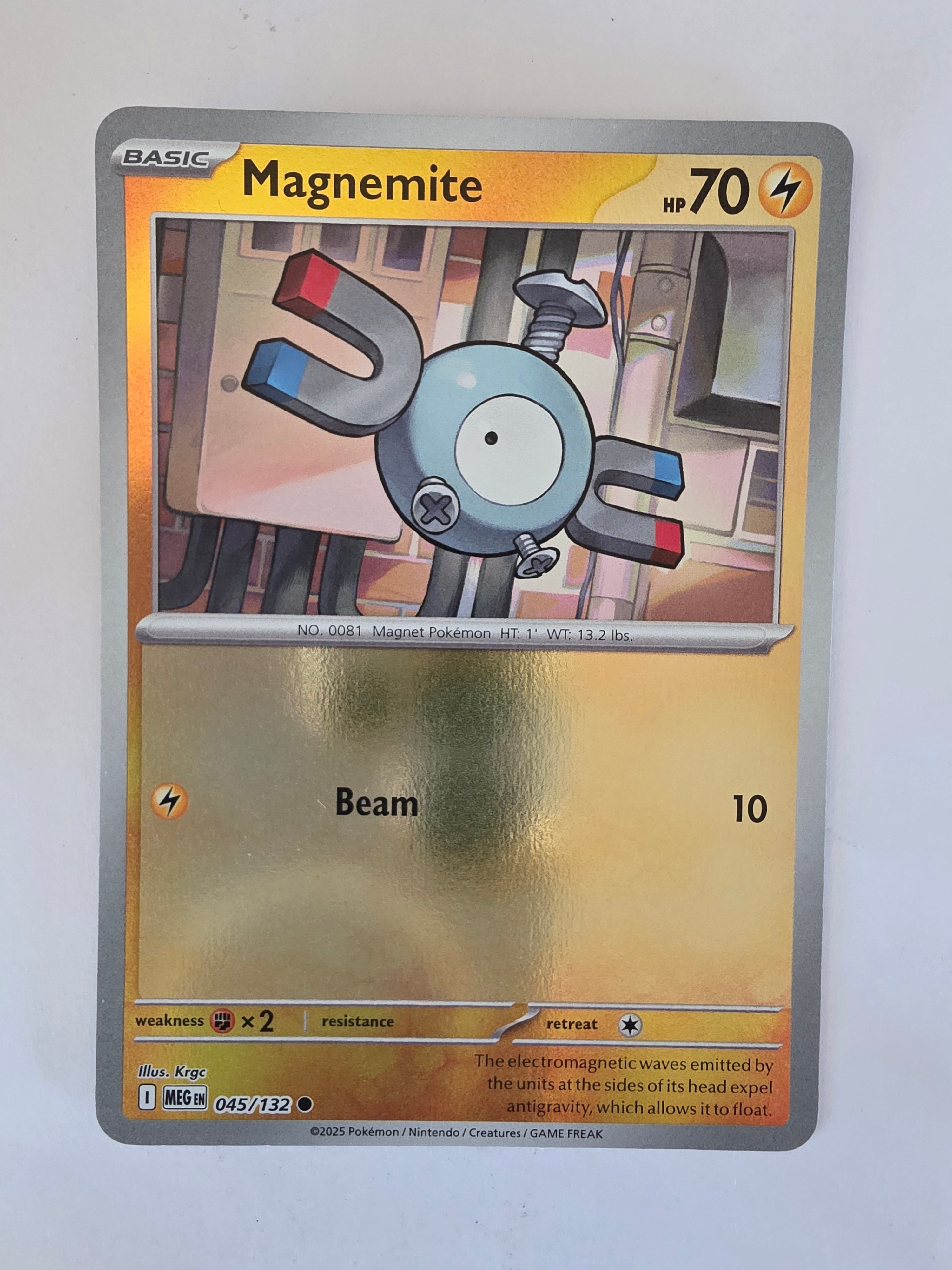 Pokemon TCG Mega Evolutions | #045/132 | Reverse Holo | Magnemite | Common