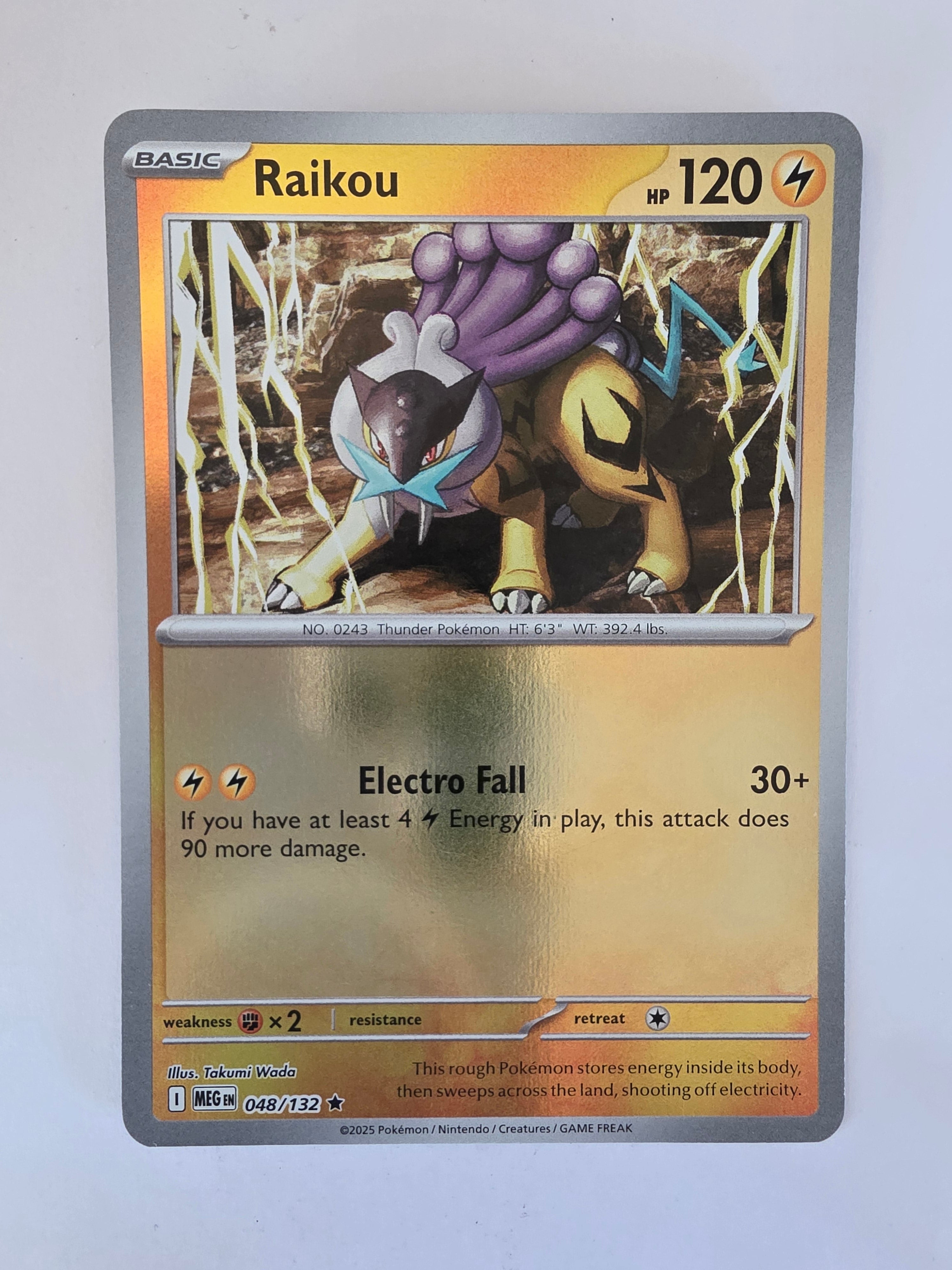 Pokemon TCG Mega Evolutions | #048/132 | Reverse Holo | Raikou | Rare