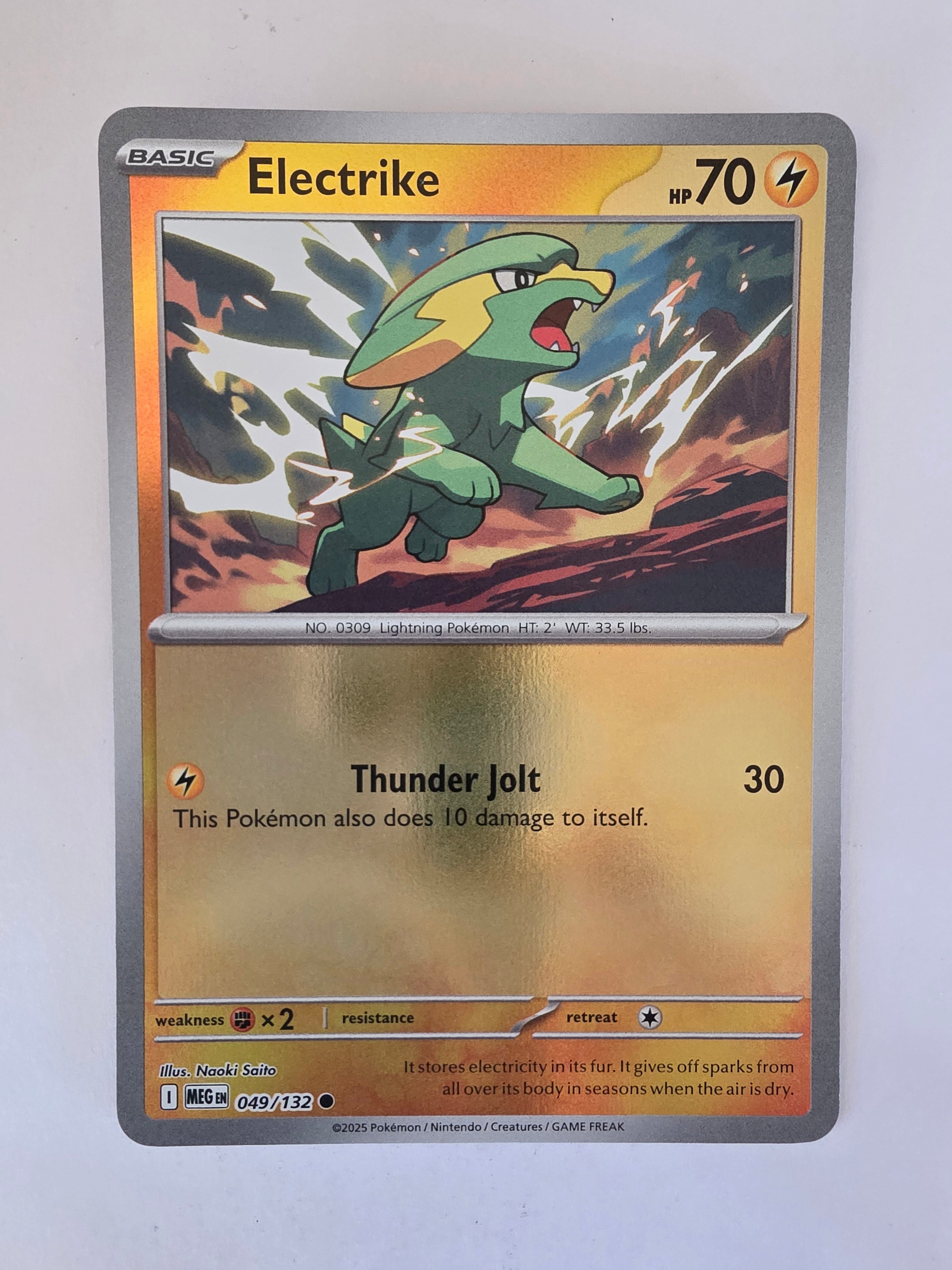Pokemon TCG Mega Evolutions | #049/132 | Reverse Holo | Electrike | Common
