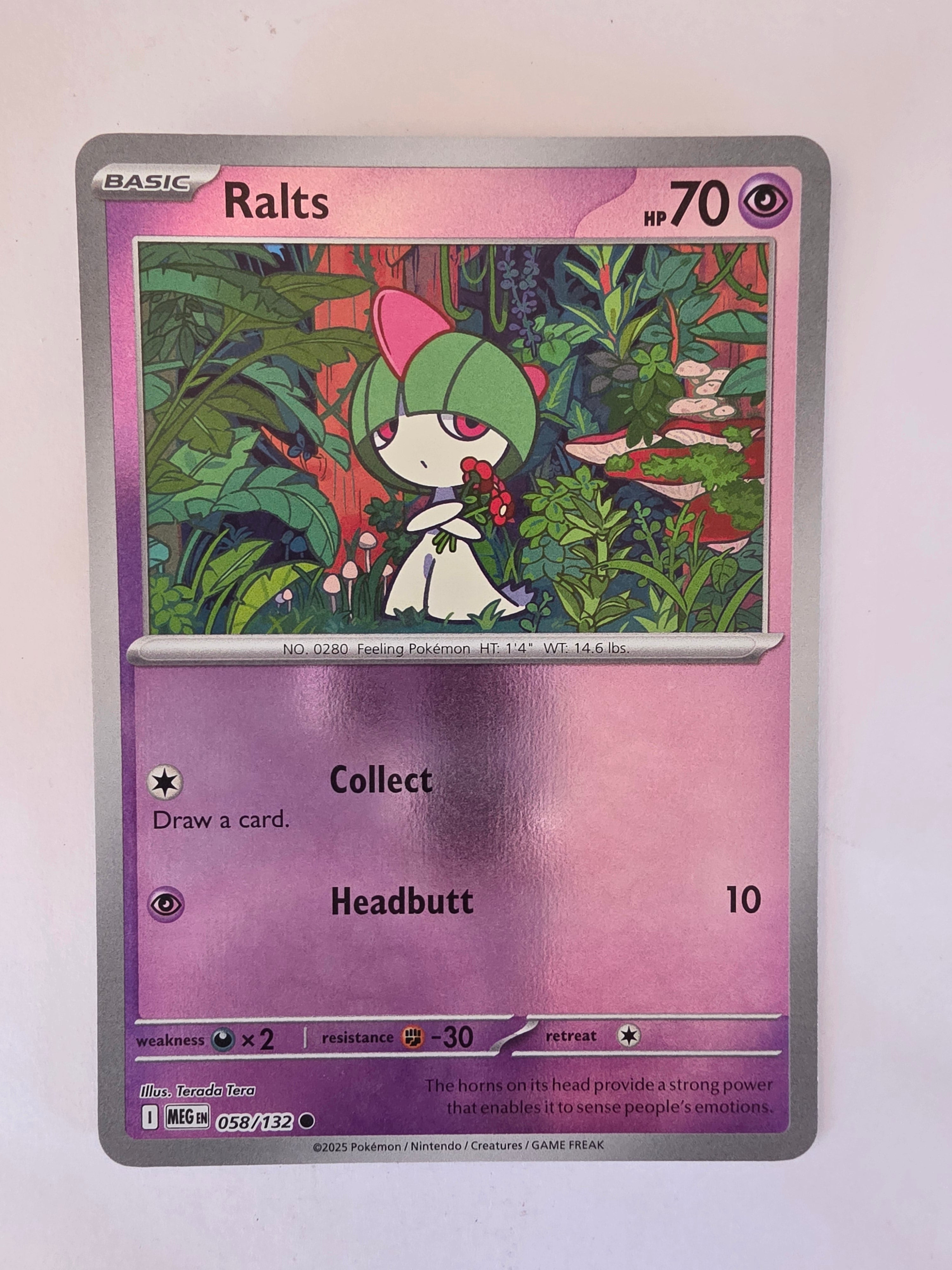 Pokemon TCG Mega Evolutions | #058/132 | Reverse Holo | Ralts | Common