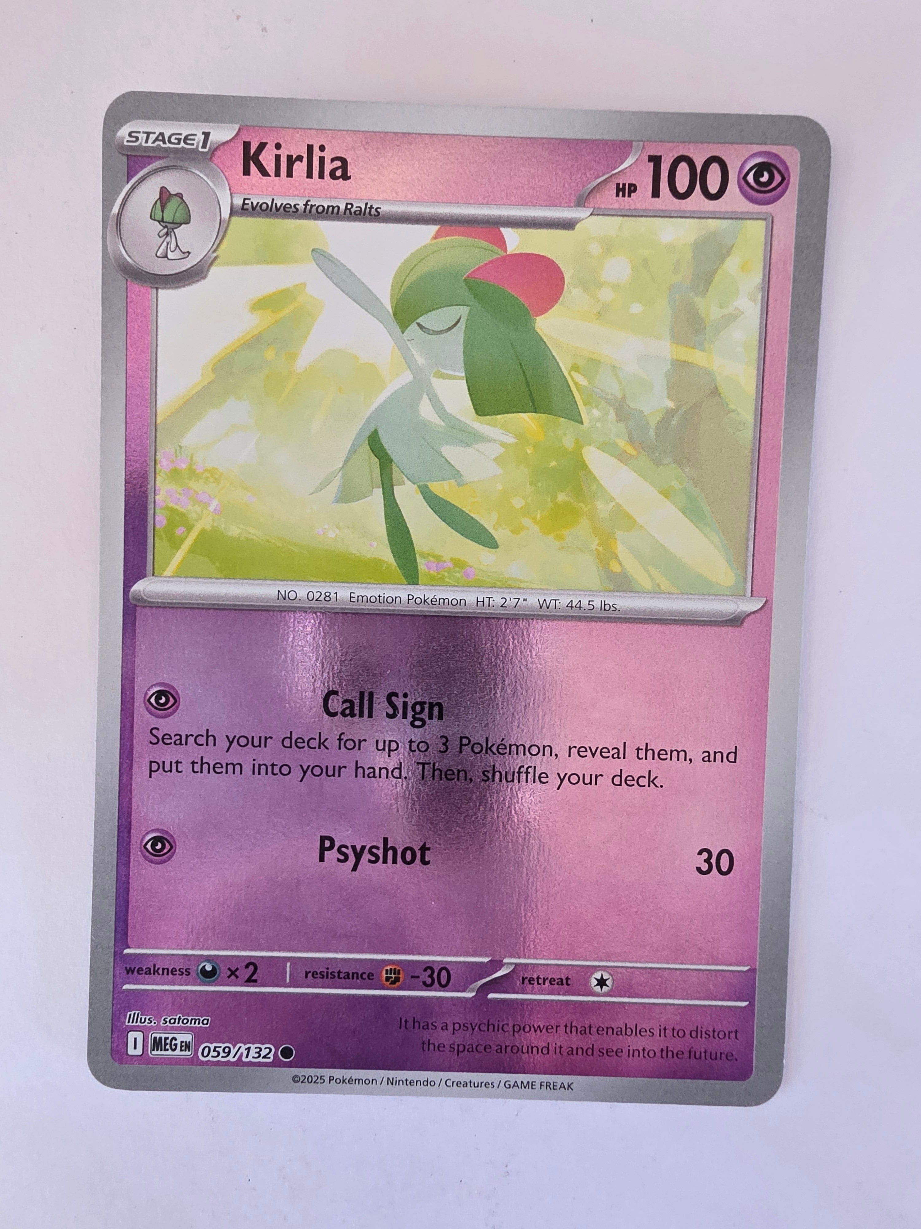 Pokemon TCG Mega Evolutions | #059/132 | Reverse Holo | Kirlia | Common