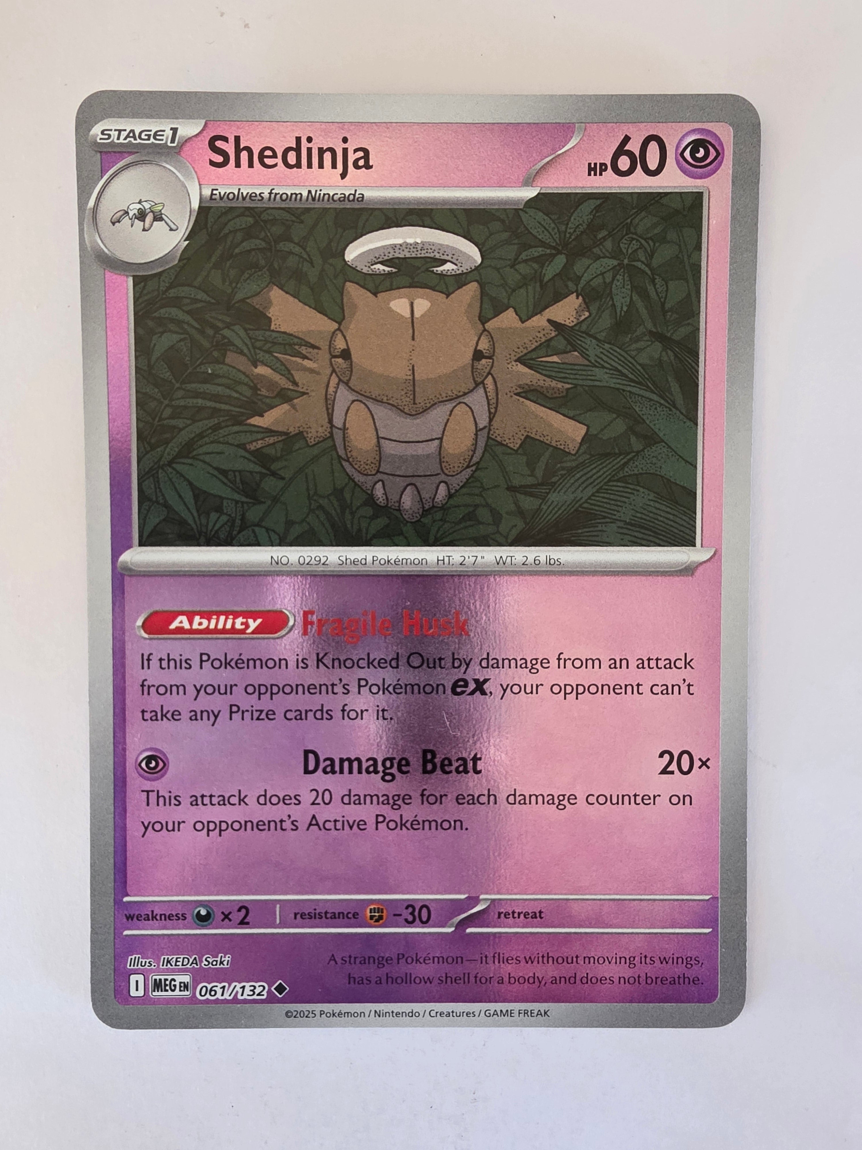 Pokemon TCG Mega Evolutions | #061/132 | Reverse Holo | Shedinja | Uncommon