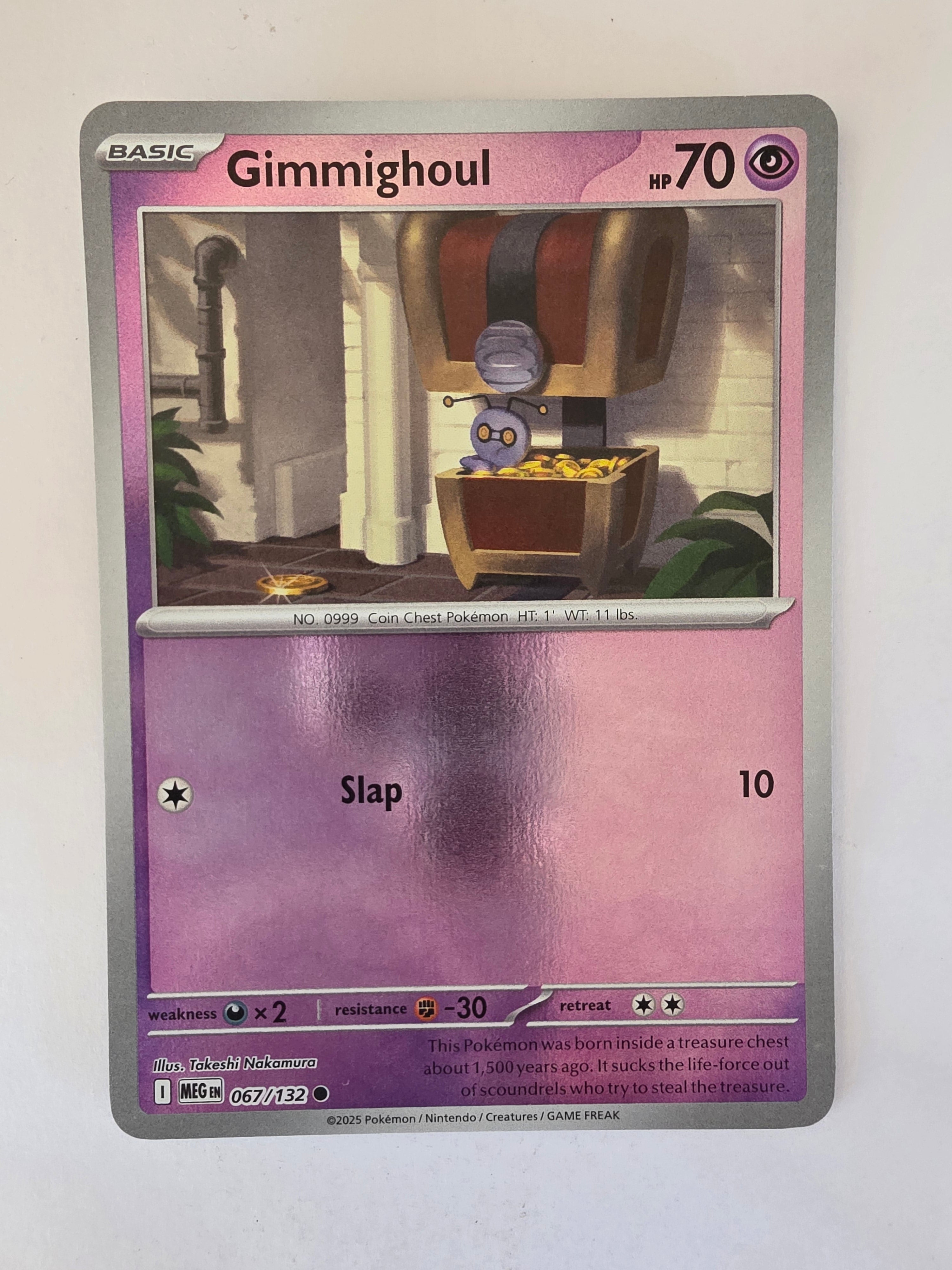 Pokemon TCG Mega Evolutions | #067/132 | Reverse Holo | Gimmighoul | Common