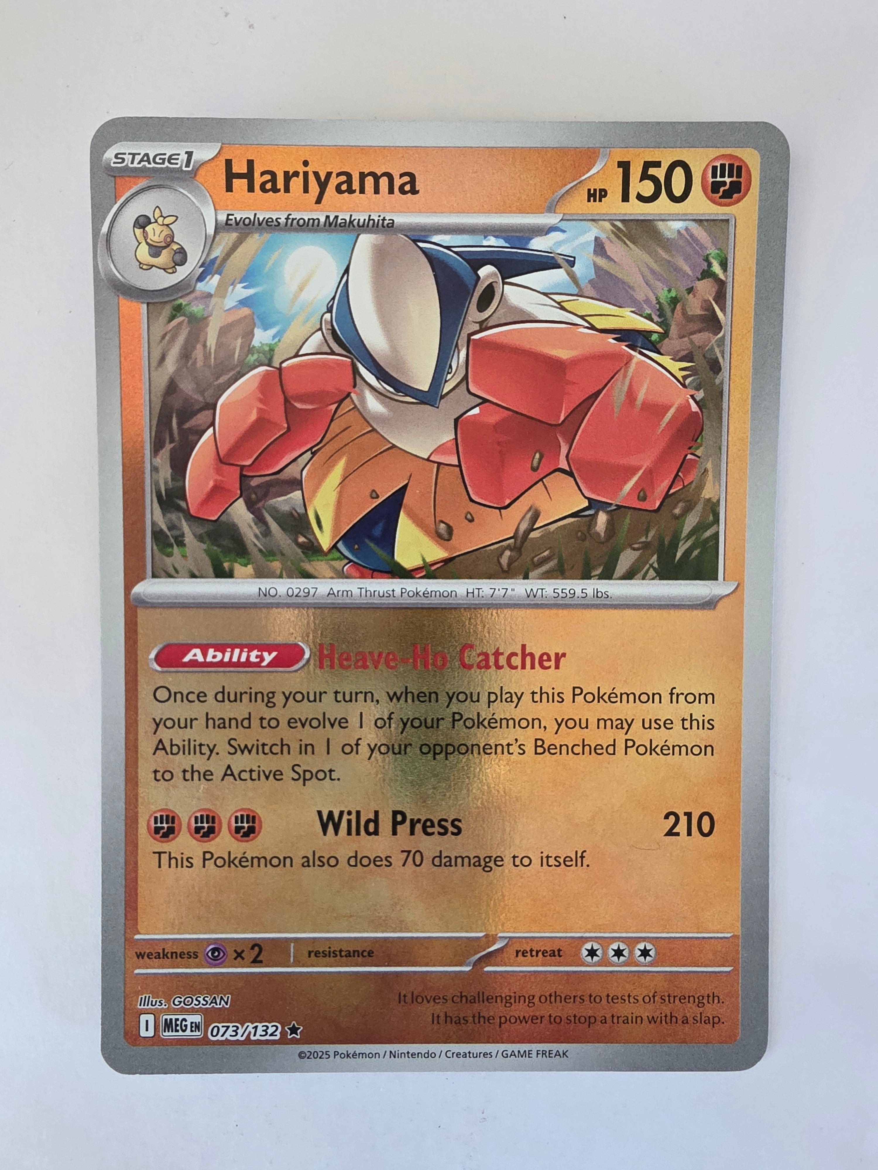 Pokemon TCG Mega Evolutions | #073/132 | Reverse Holo | Hariyama | Rare