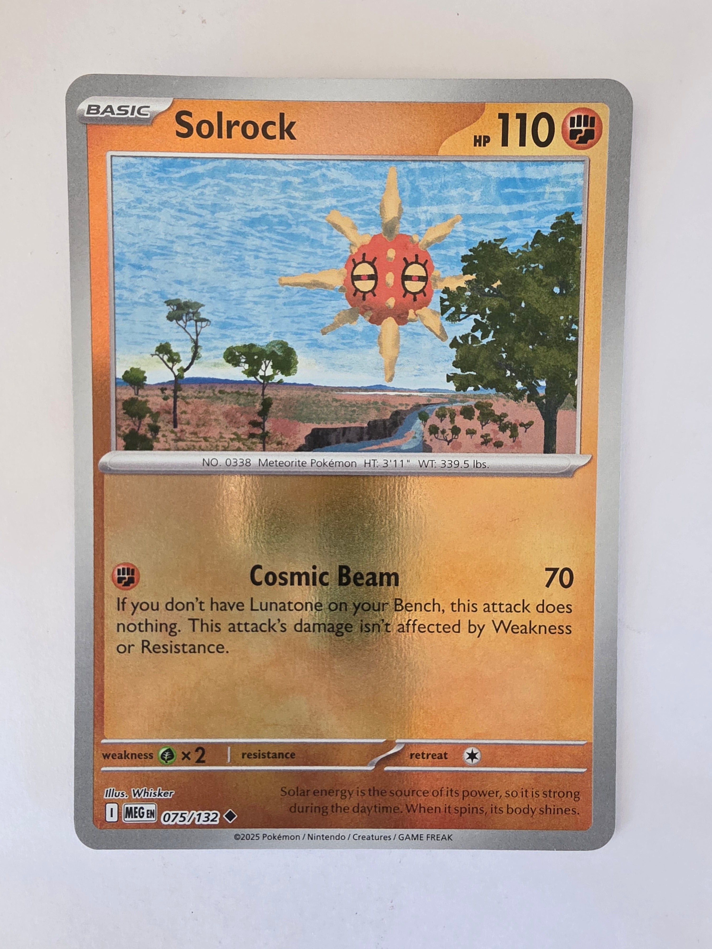 Pokemon TCG Mega Evolutions | #075/132 | Reverse Holo | Solrock | Uncommon
