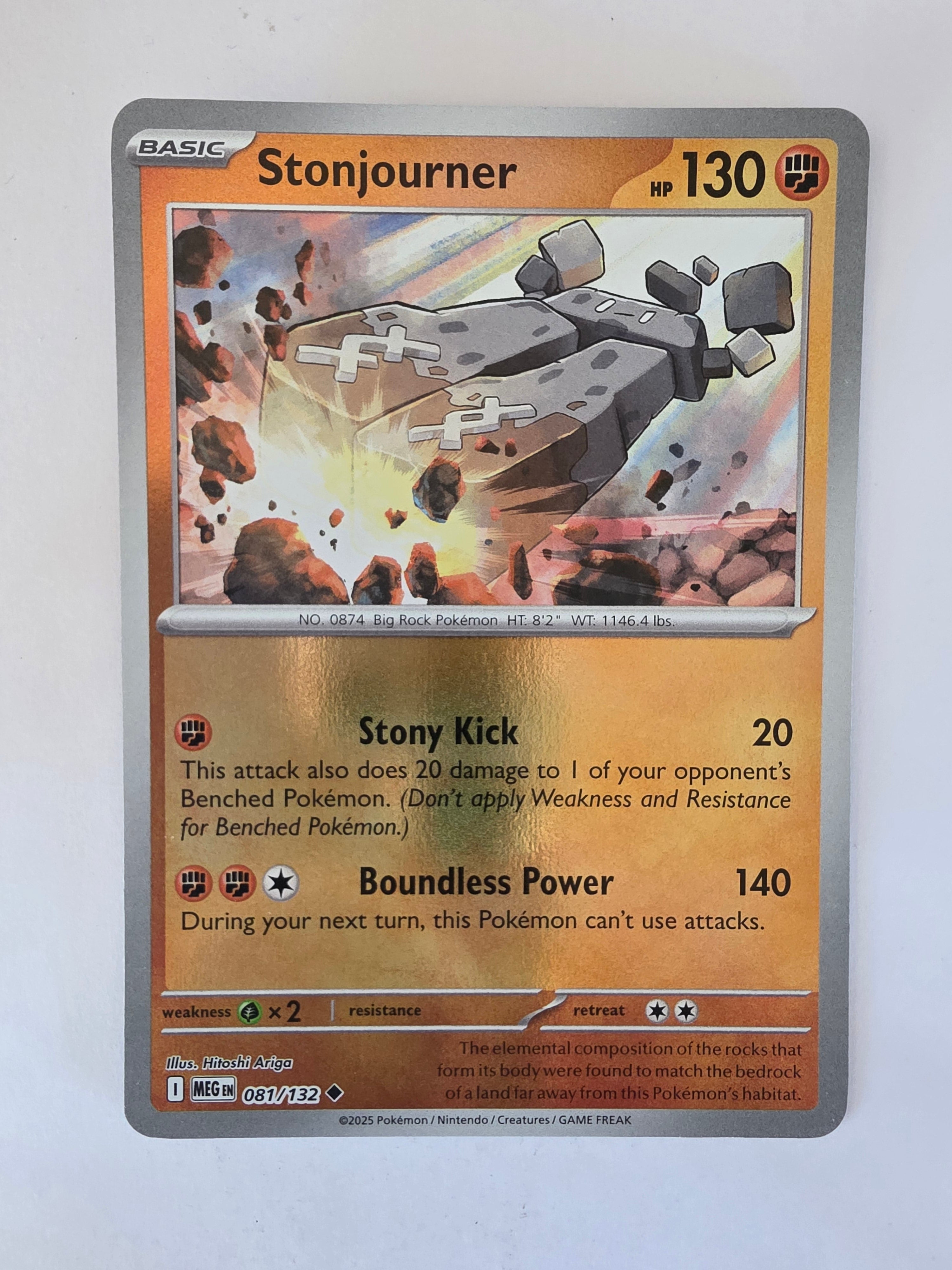 Pokemon TCG Mega Evolutions | #081/132 | Reverse Holo | Stonjourner | Uncommon