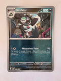 Trading card featuring a character with a special condition effect on a white background