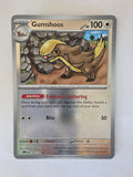 Trading card featuring a Gumshoos character with game text and graphics on a white background