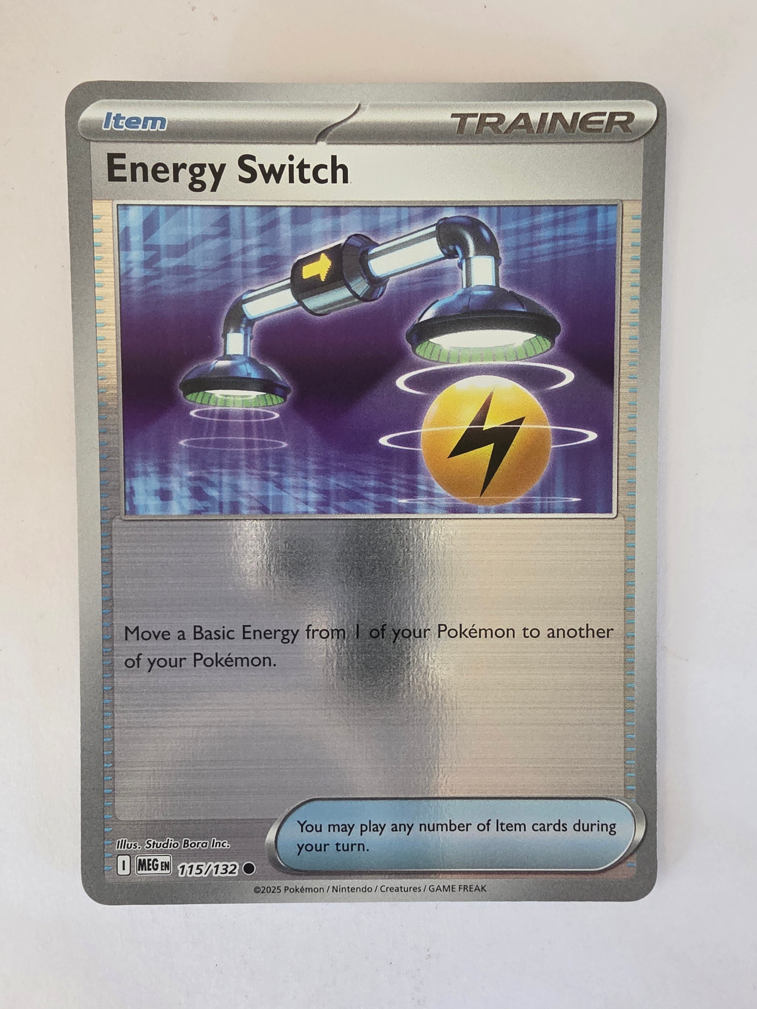 Pokémon trading card featuring an Energy Switch trainer on a white background