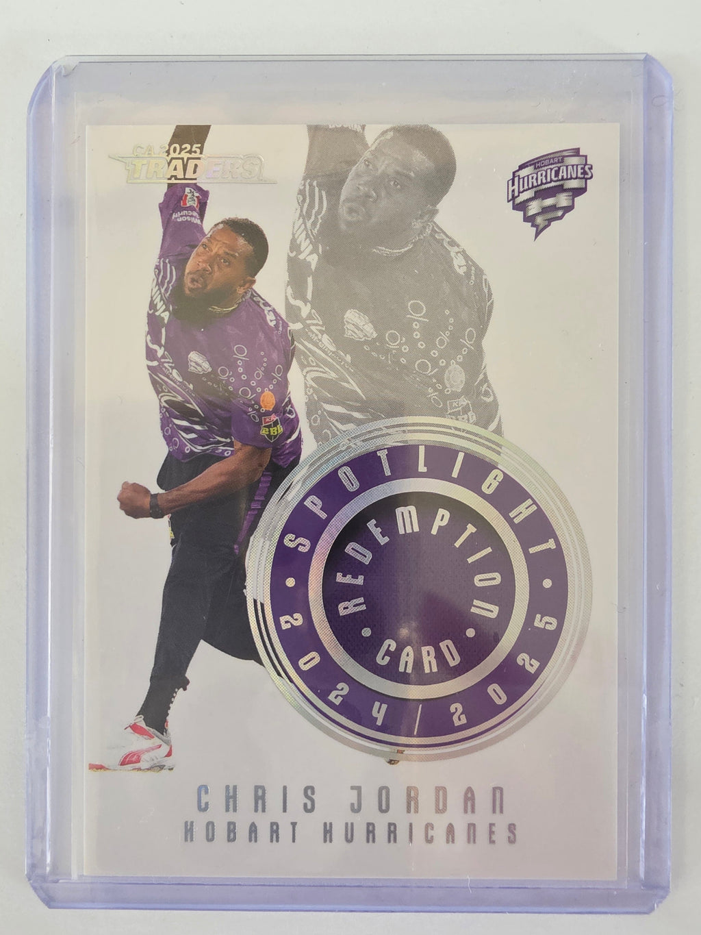 25/26 Cricket | Spotlight Jersey Patch Silver | #SS03 | #062/111 | Chris Jordan | Hurricanes