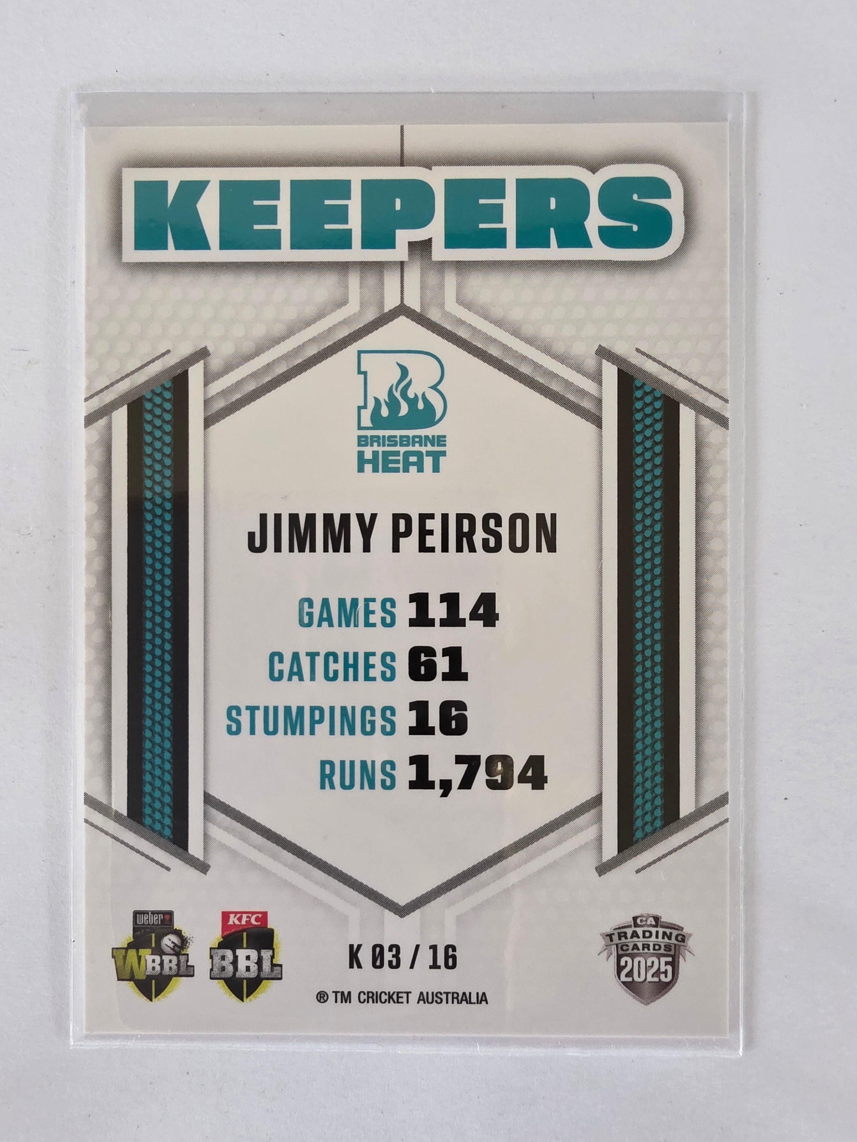 2025/26 Cricket Traders | Keepers | #K03 | Jimmy Peirson | Heat