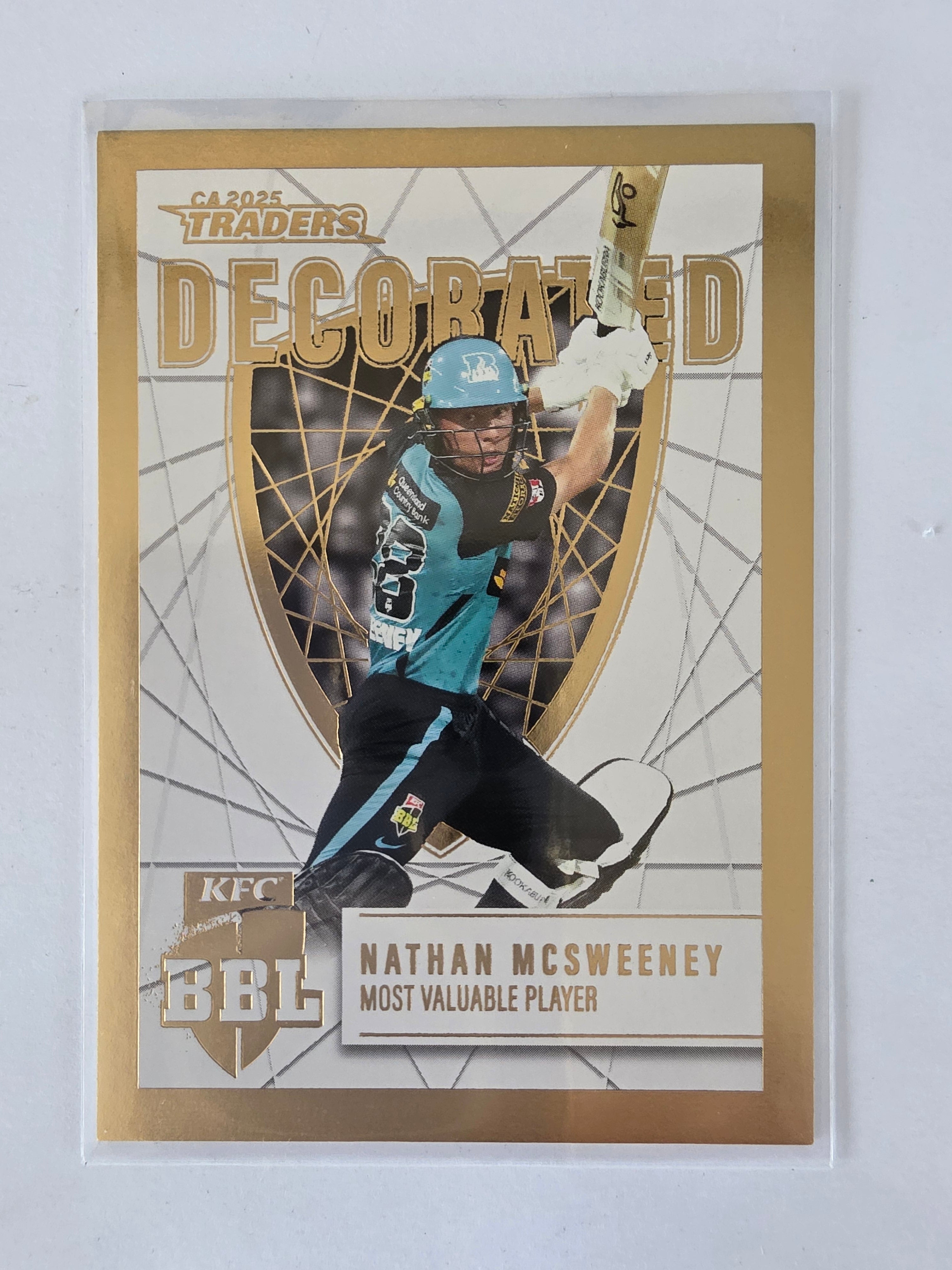 2025/26 Cricket Traders | Decorated | #D18 | Nathan McSweeney | Heat