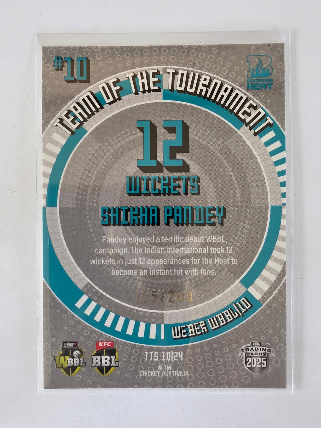 25/26 Cricket Traders |Team of the Tournament SILVER | #TTS10 | #155/200 | Shikha Pandey | Heat
