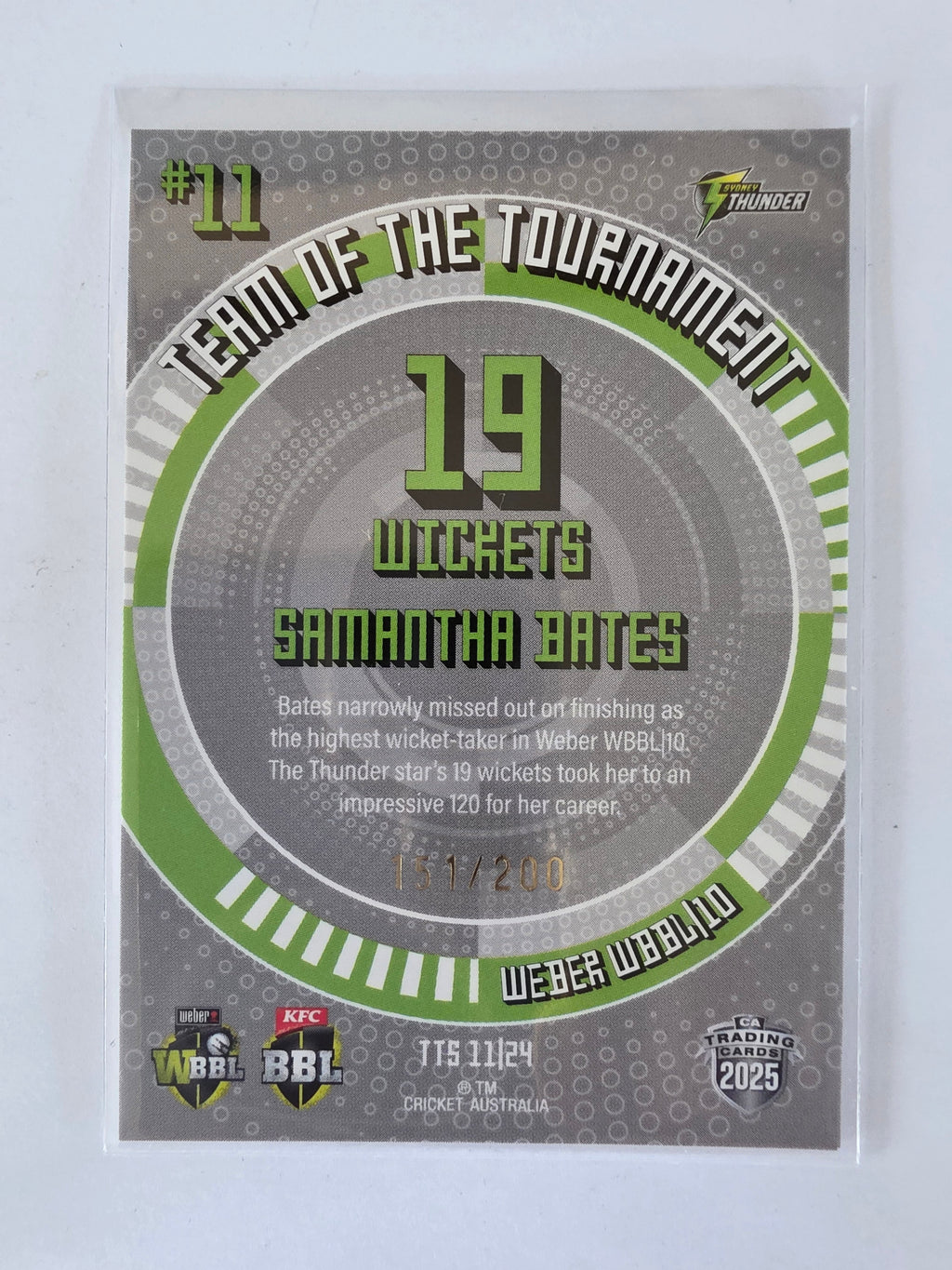 25/26 Cricket Traders |Team of the Tournament SILVER | #TTS11 | #151/200 | Samantha Bates
