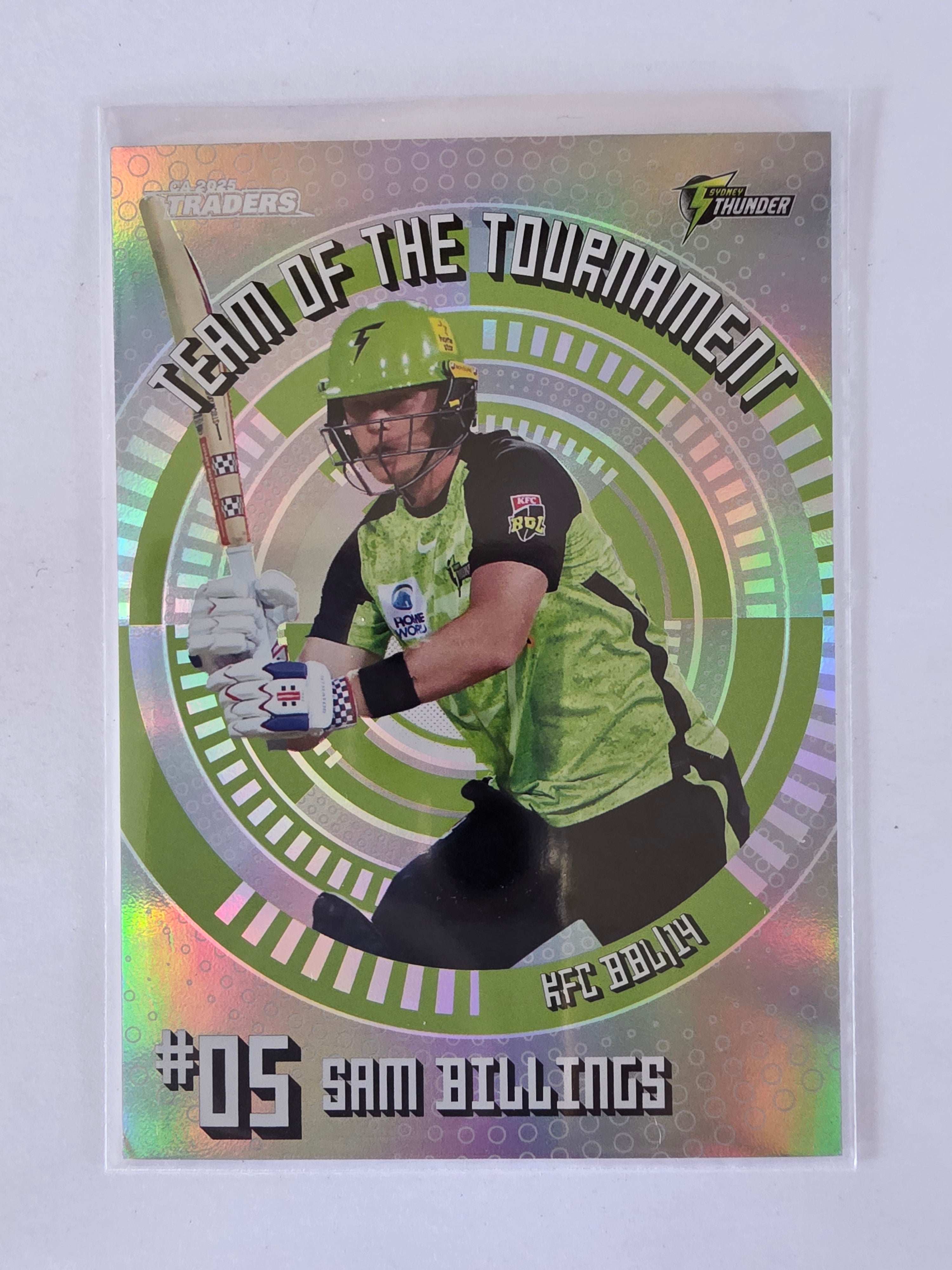 25/26 Cricket Traders |Team of the Tournament SILVER | #TTS17 | #152/200 | Sam Billings | Thunder