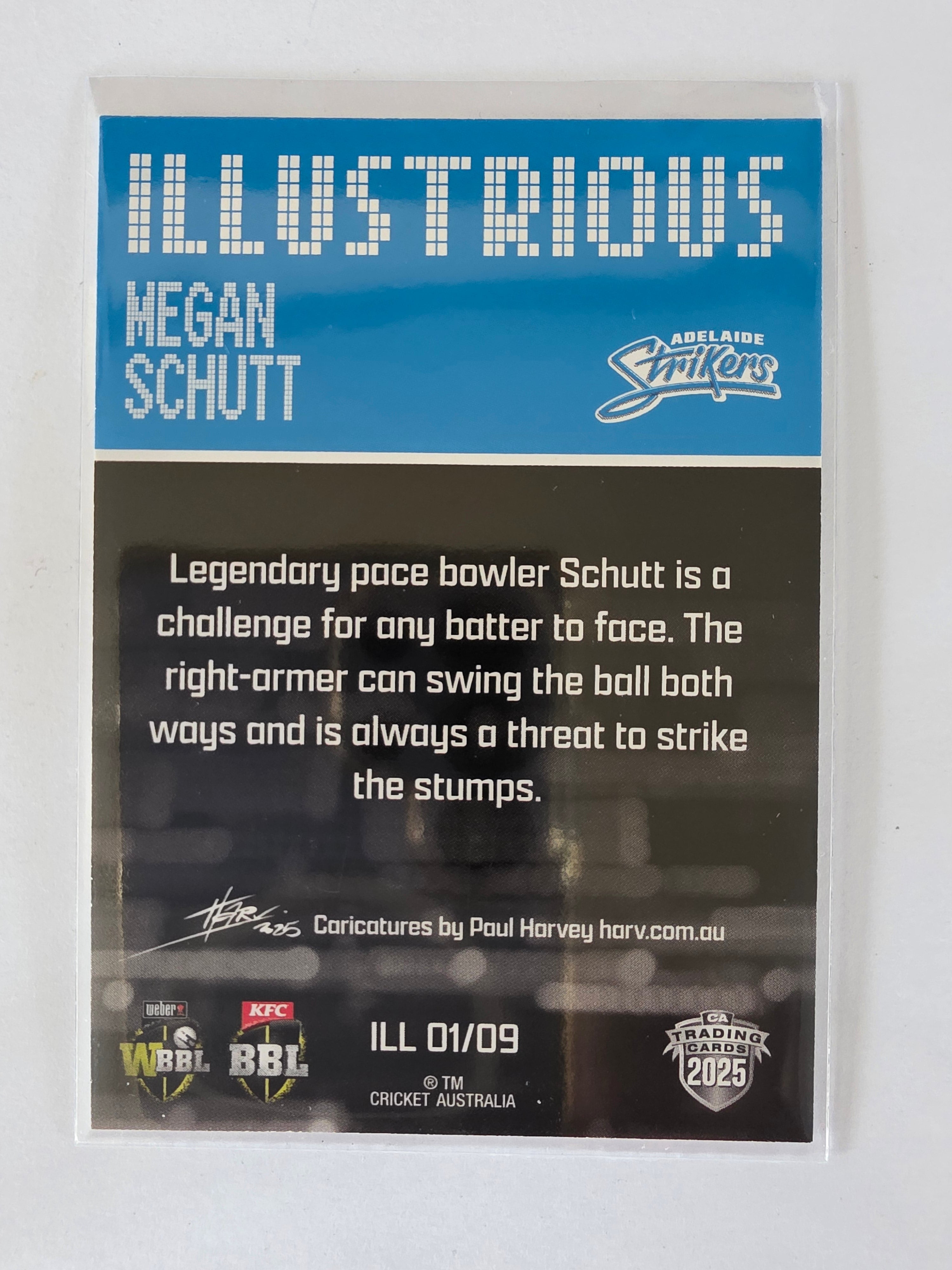 2025/26 Cricket Traders | Illustrious Special | #ILL01| Megan Schutt | Strikers