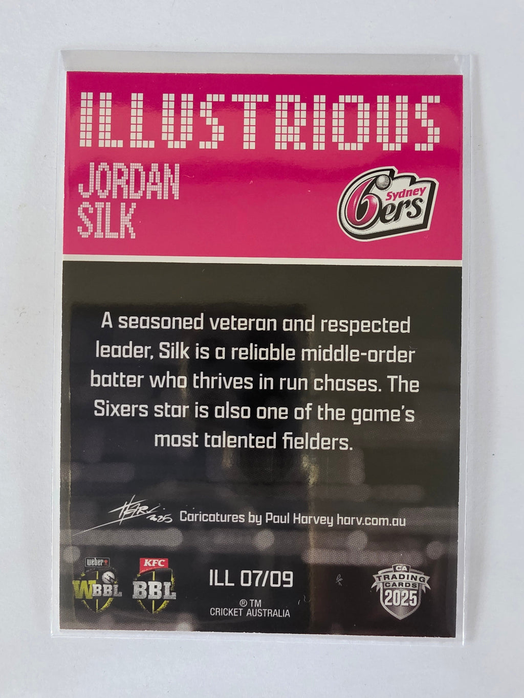 2025/26 Cricket Traders | Illustrious Special | #ILL07 | Jordan Silk | Sixers