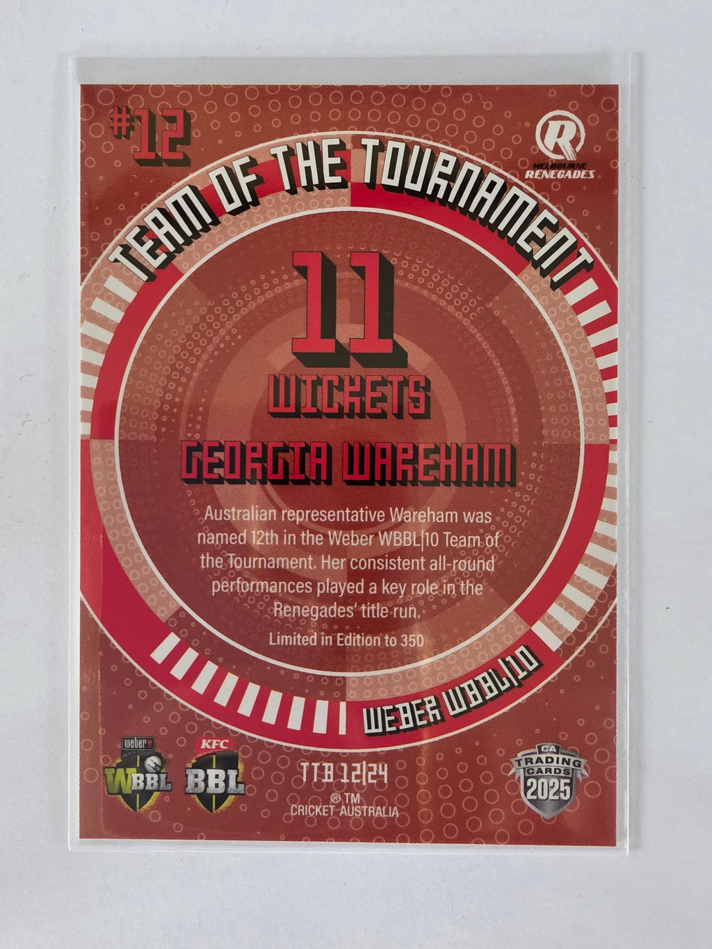 2025/26 Cricket Traders |Team of the Tournament BRONZE | #TTB12 | Georgia Wareham