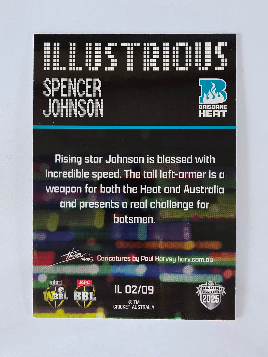 2025/26 Cricket Traders | Illustrious | #IL02 | Spencer Johnson | Heat