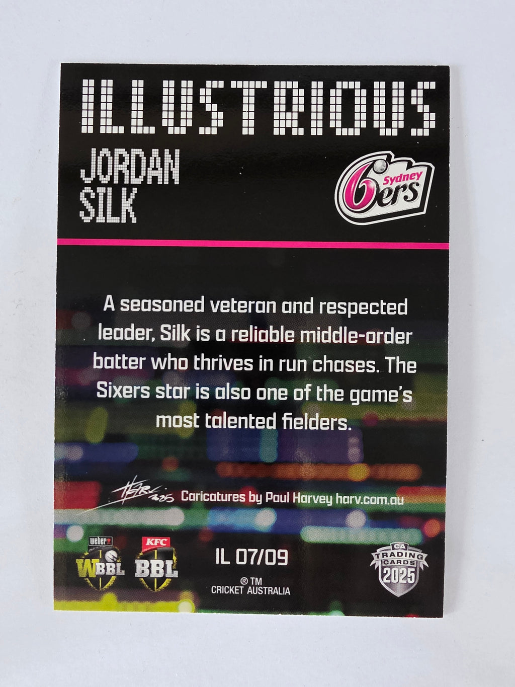2025/26 Cricket Traders | Illustrious | #IL07 | Jordan Silk | Sixers
