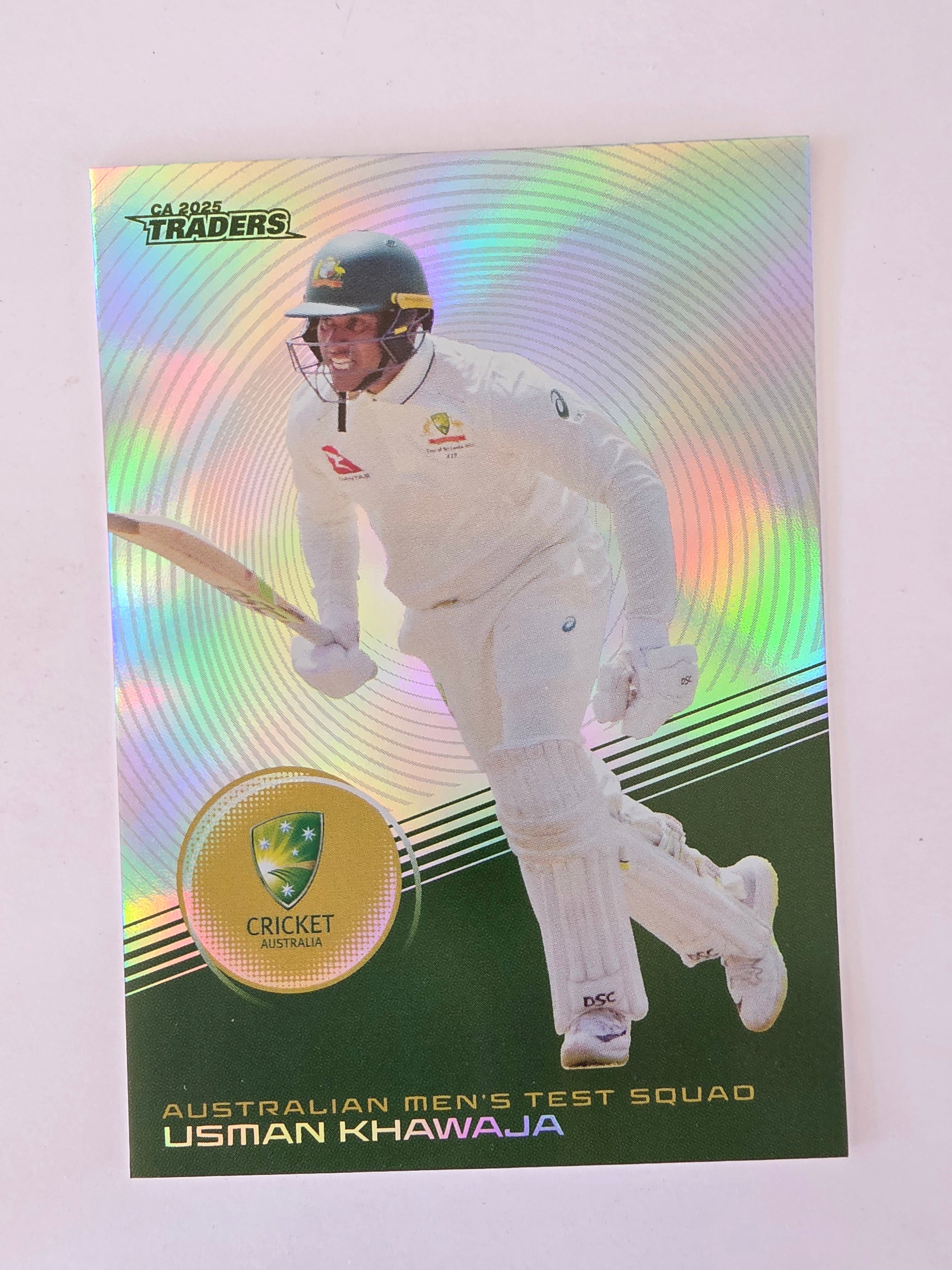 2025/26 Cricket Traders | Silver Parallel | #S005 | Usman Khawaja | Aust Test