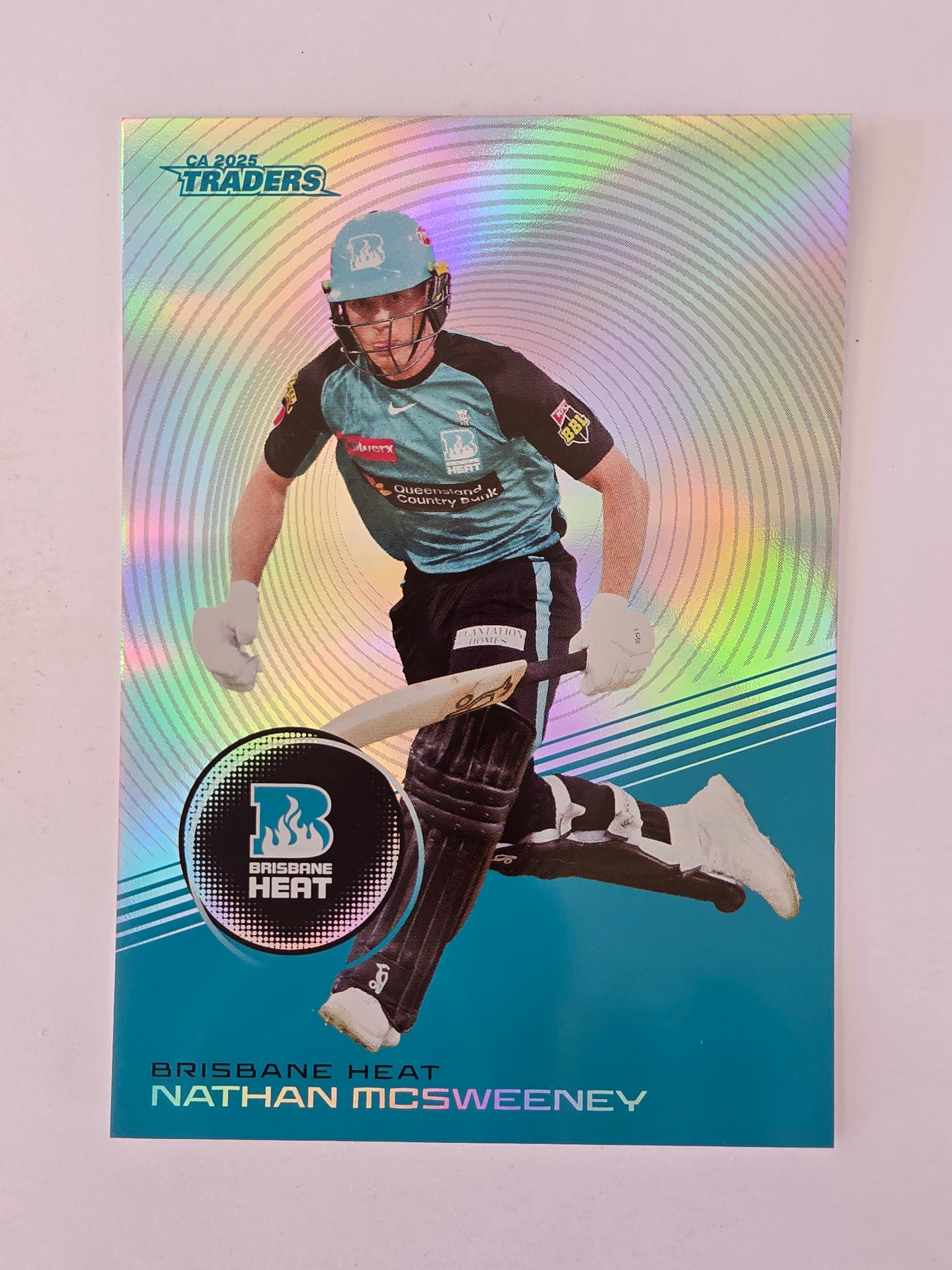 2025/26 Cricket Traders | Silver Parallel | #S071 | Nathan McSweeney | Bris Heat