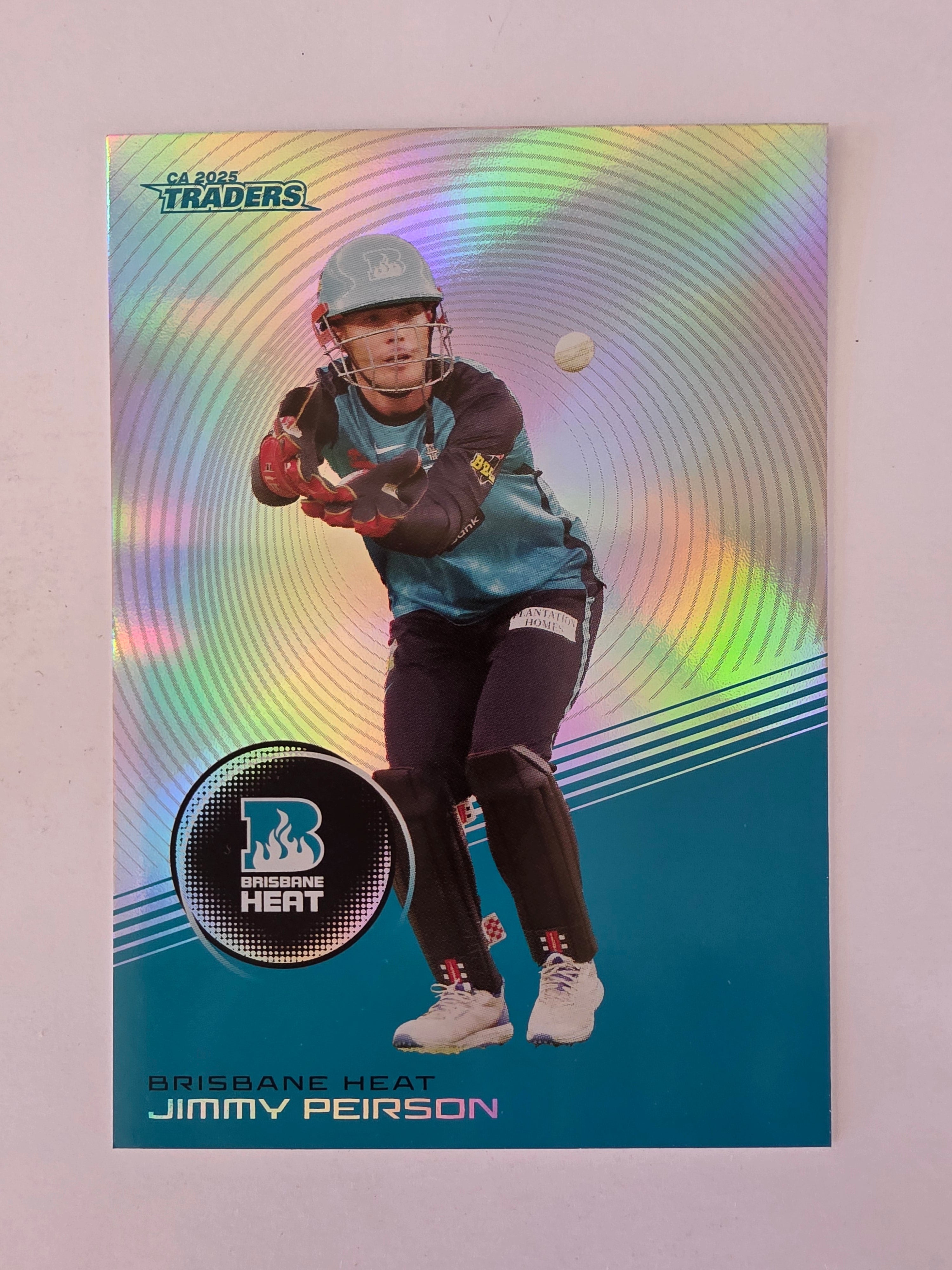 2025/26 Cricket Traders | Silver Parallel | #S073 | Jimmy Peirson | Brisbane Heat