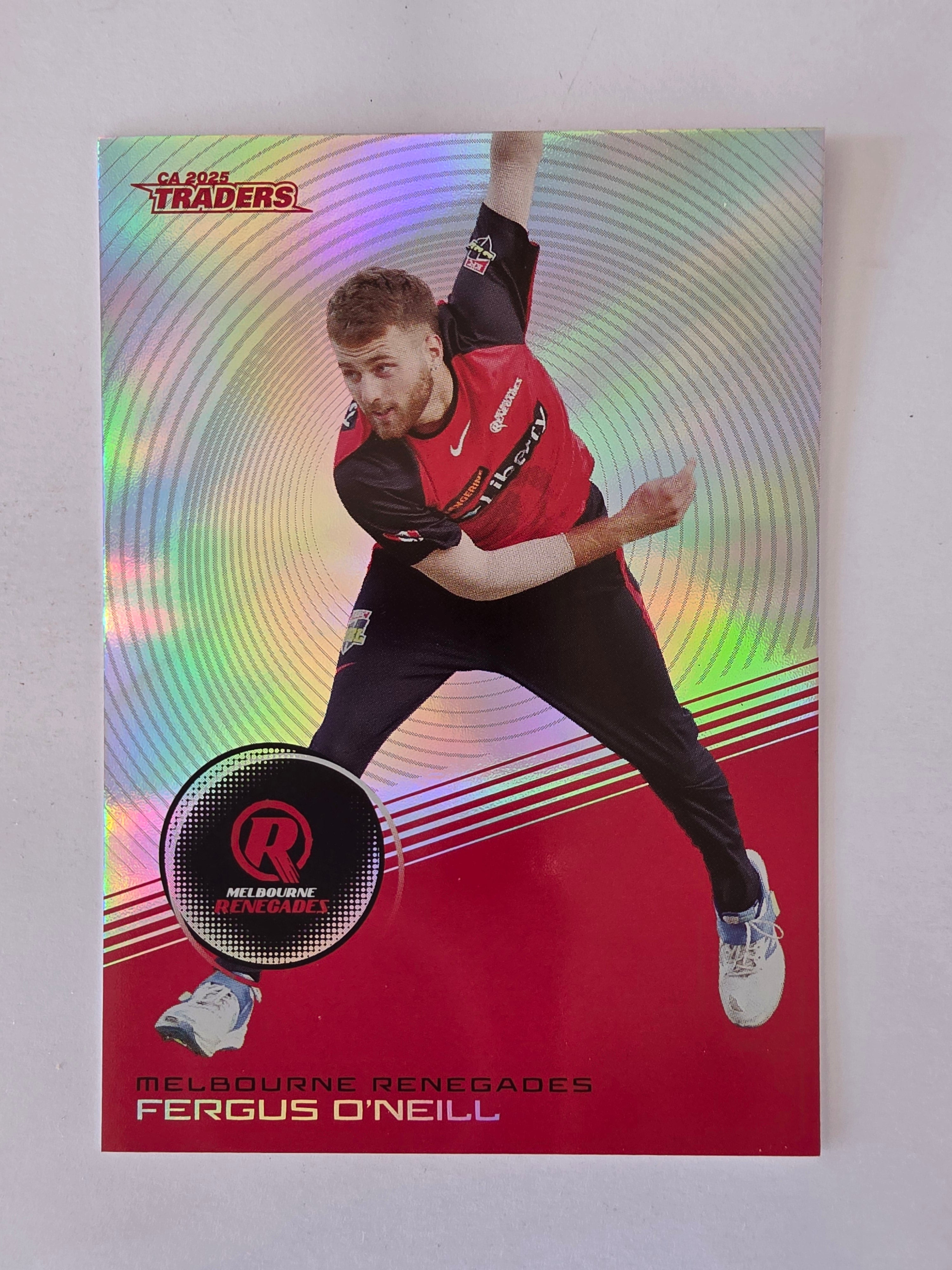 2025/26 Cricket Traders | Silver Parallel | #S094 | Fergus O'Neill | Renegades