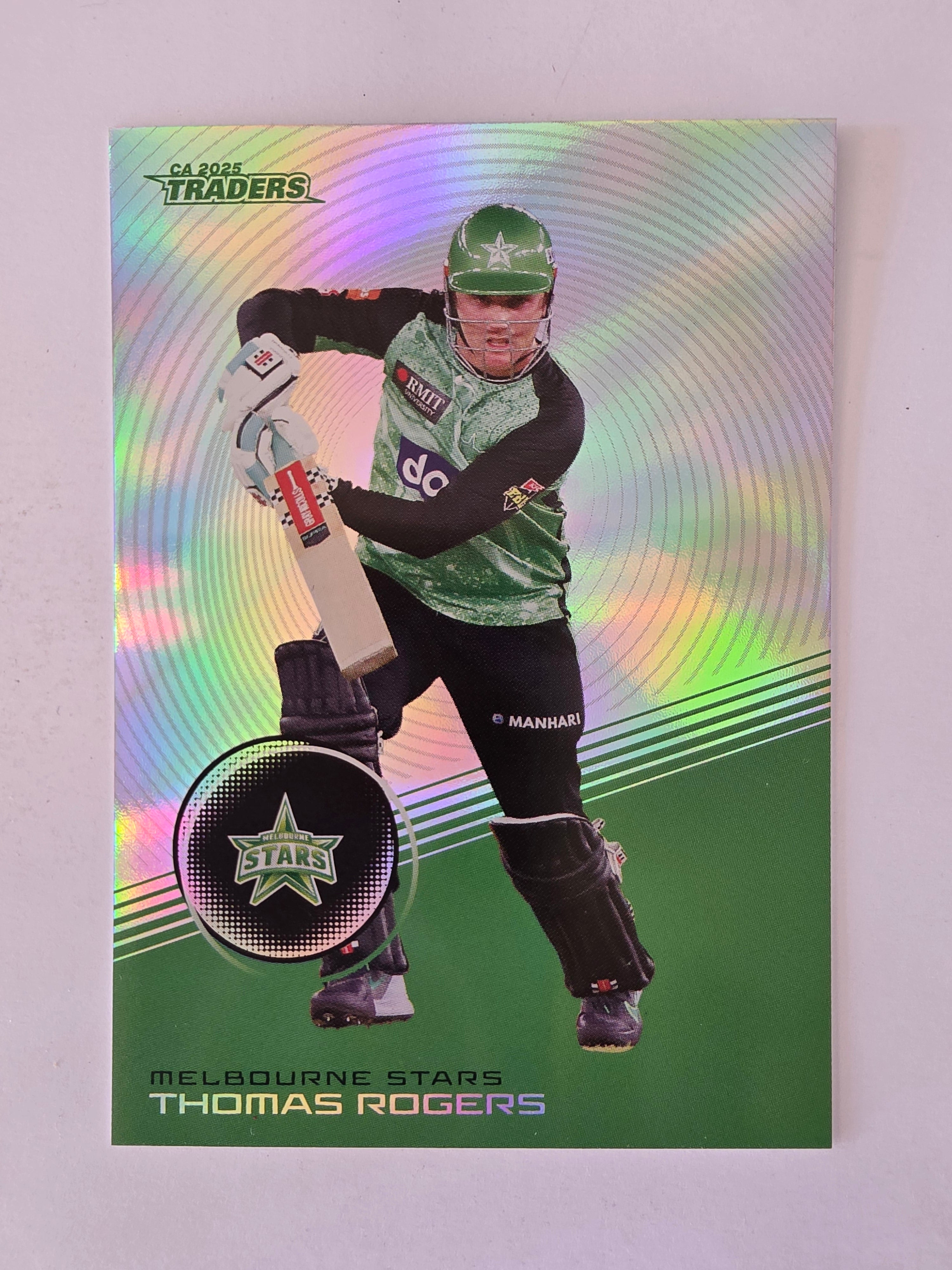 2025/26 Cricket Traders | Silver Parallel | #S107 | Thomas Rogers | Melb Stars
