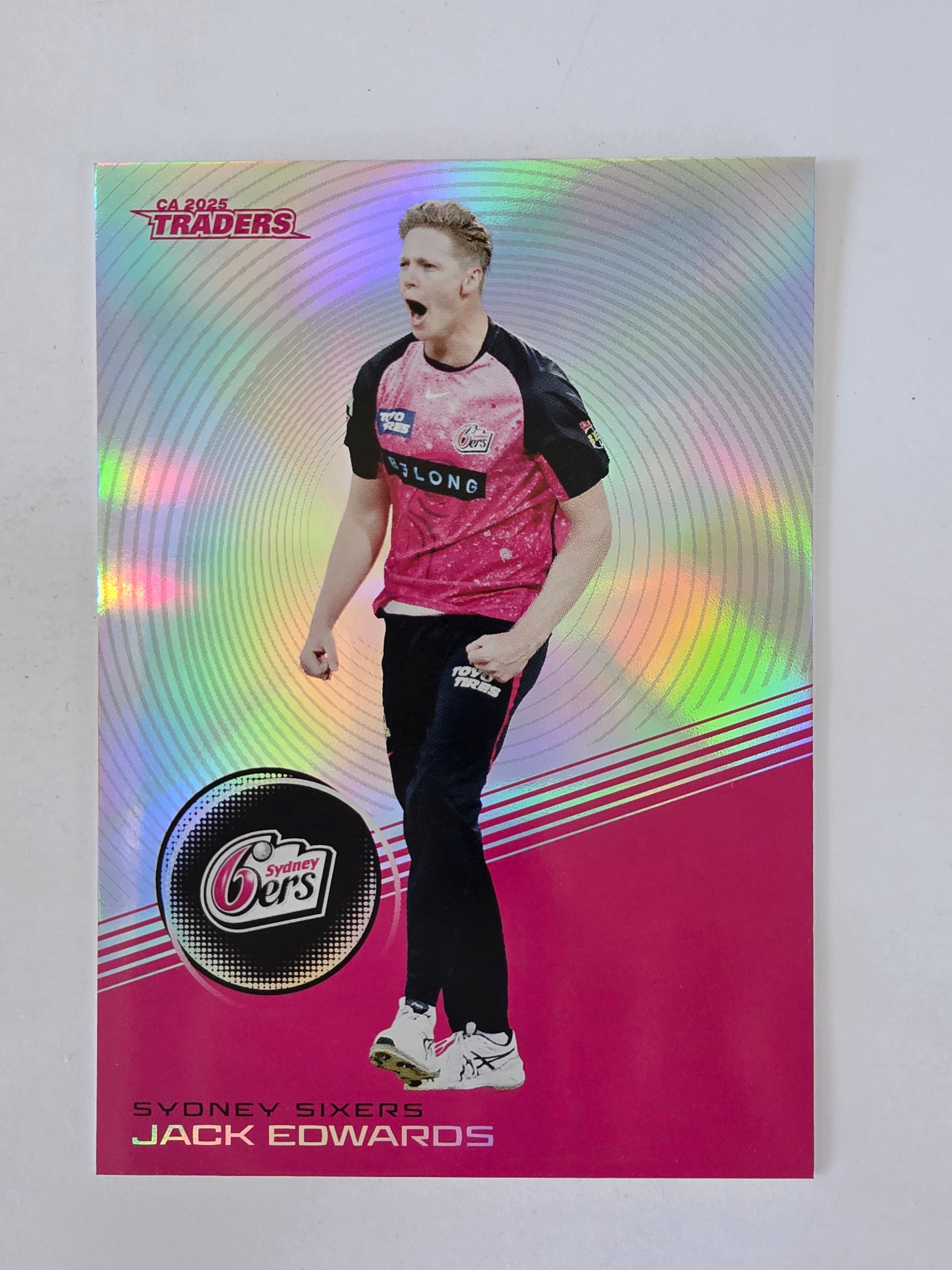2025/26 Cricket Traders | Silver Parallel | #S129 | Jack Edwards | Sydney Sixers