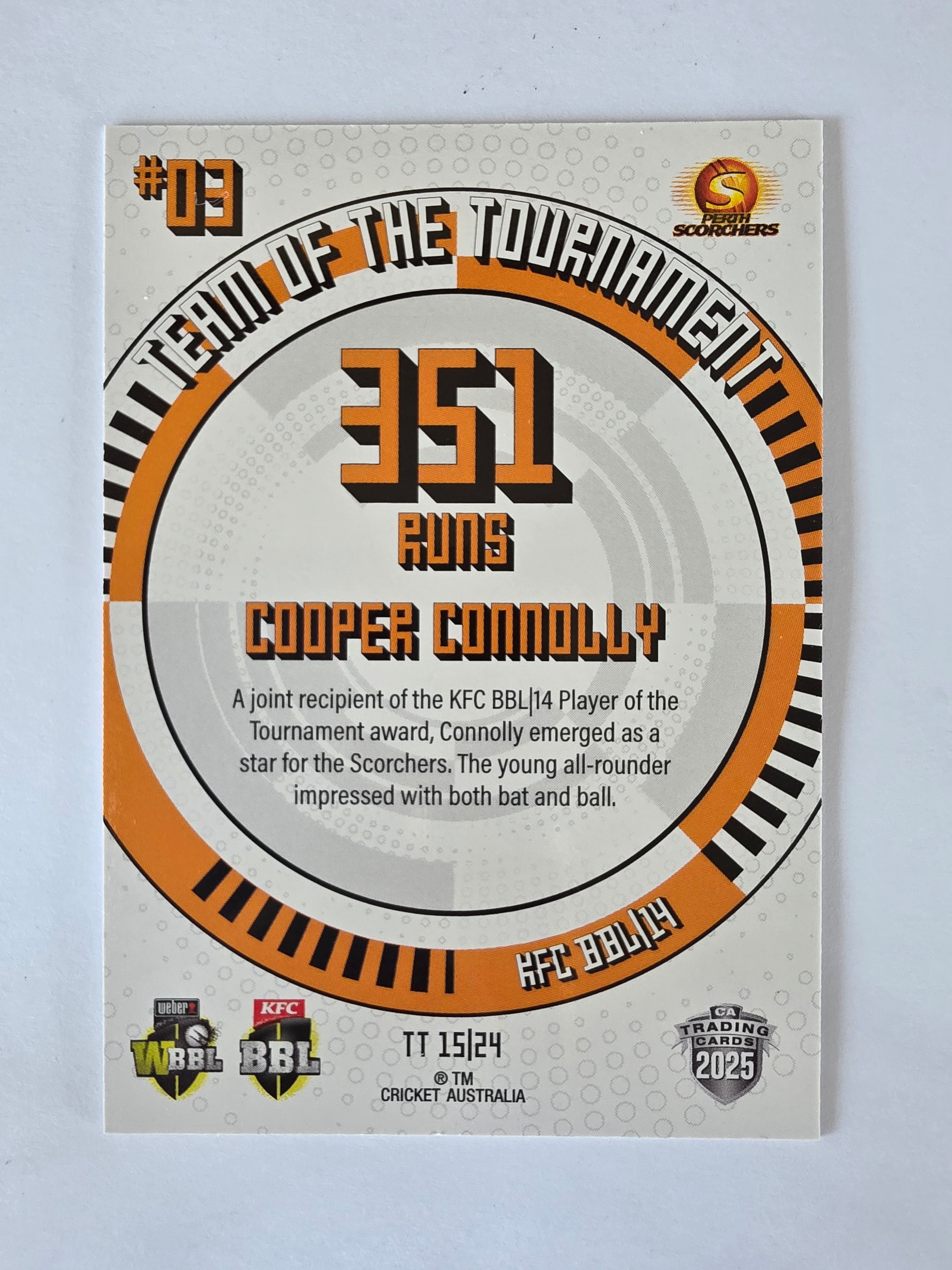 2025/26 Cricket Traders |Team of the Tournament | #TT15 | Cooper Connolly