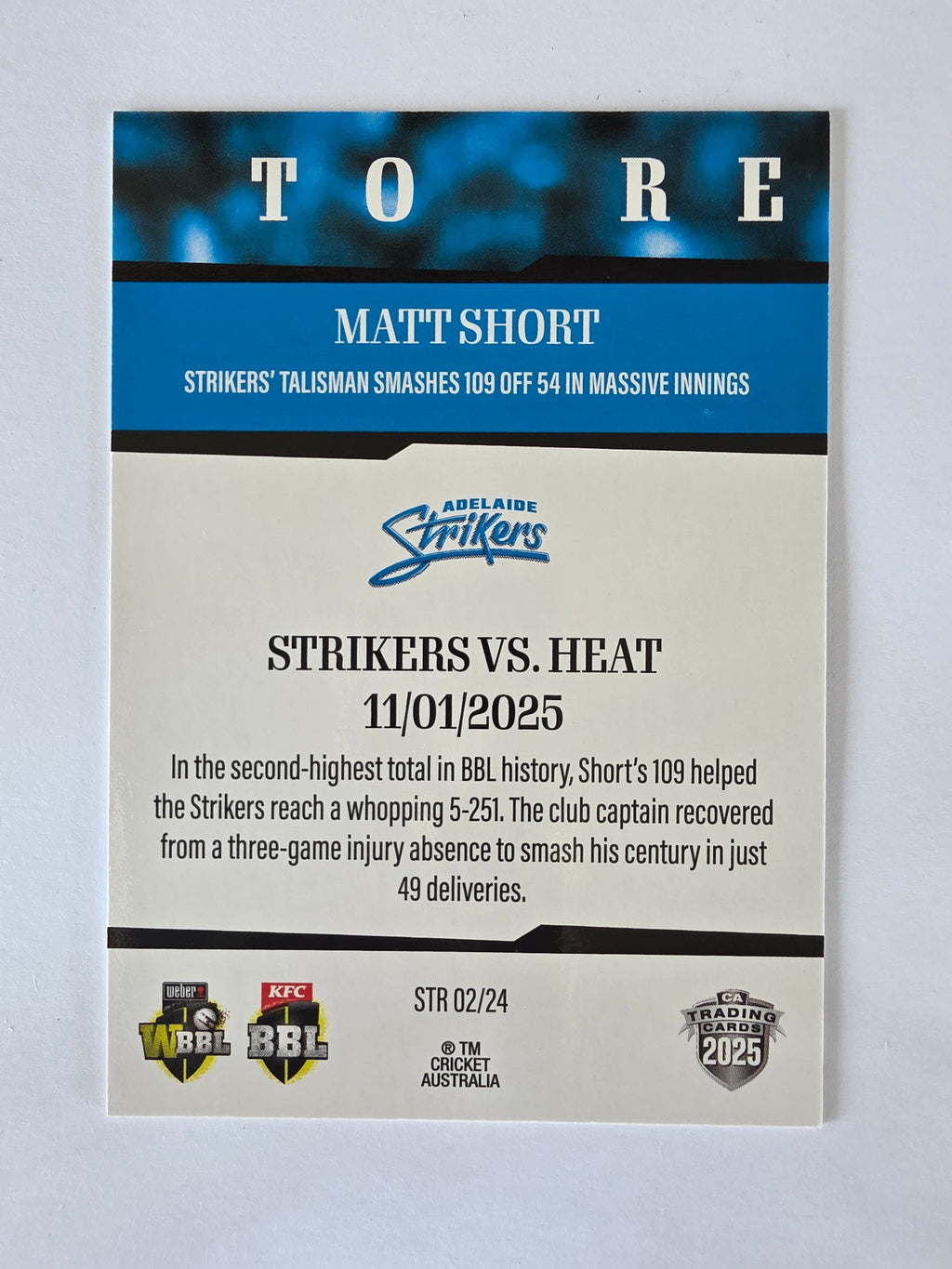 2025/26 Cricket Traders | 24/25 Season to Remember | #STR02 | Matt Short