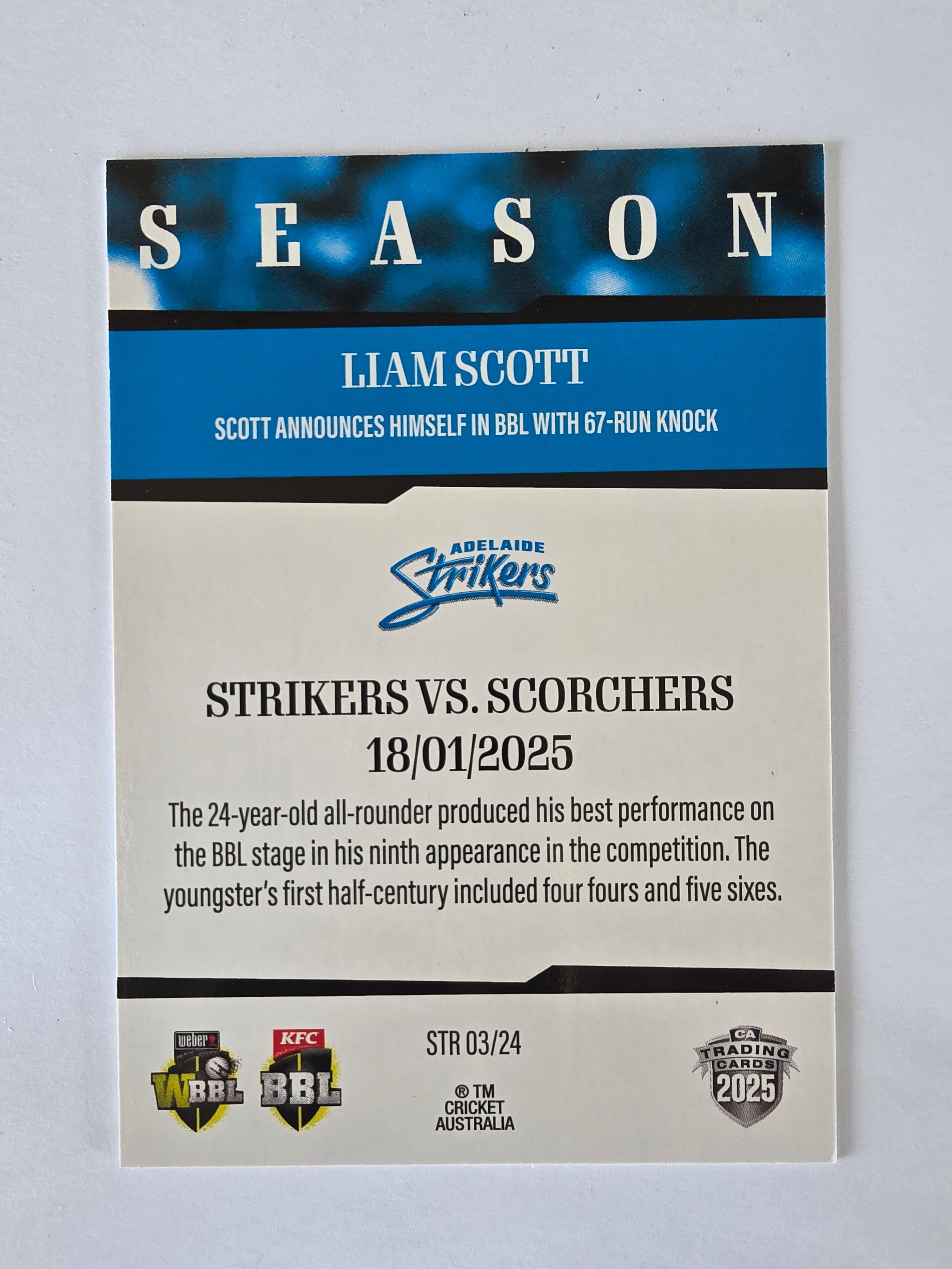 2025/26 Cricket Traders | 24/25 Season to Remember | #STR03 | Liam Scott