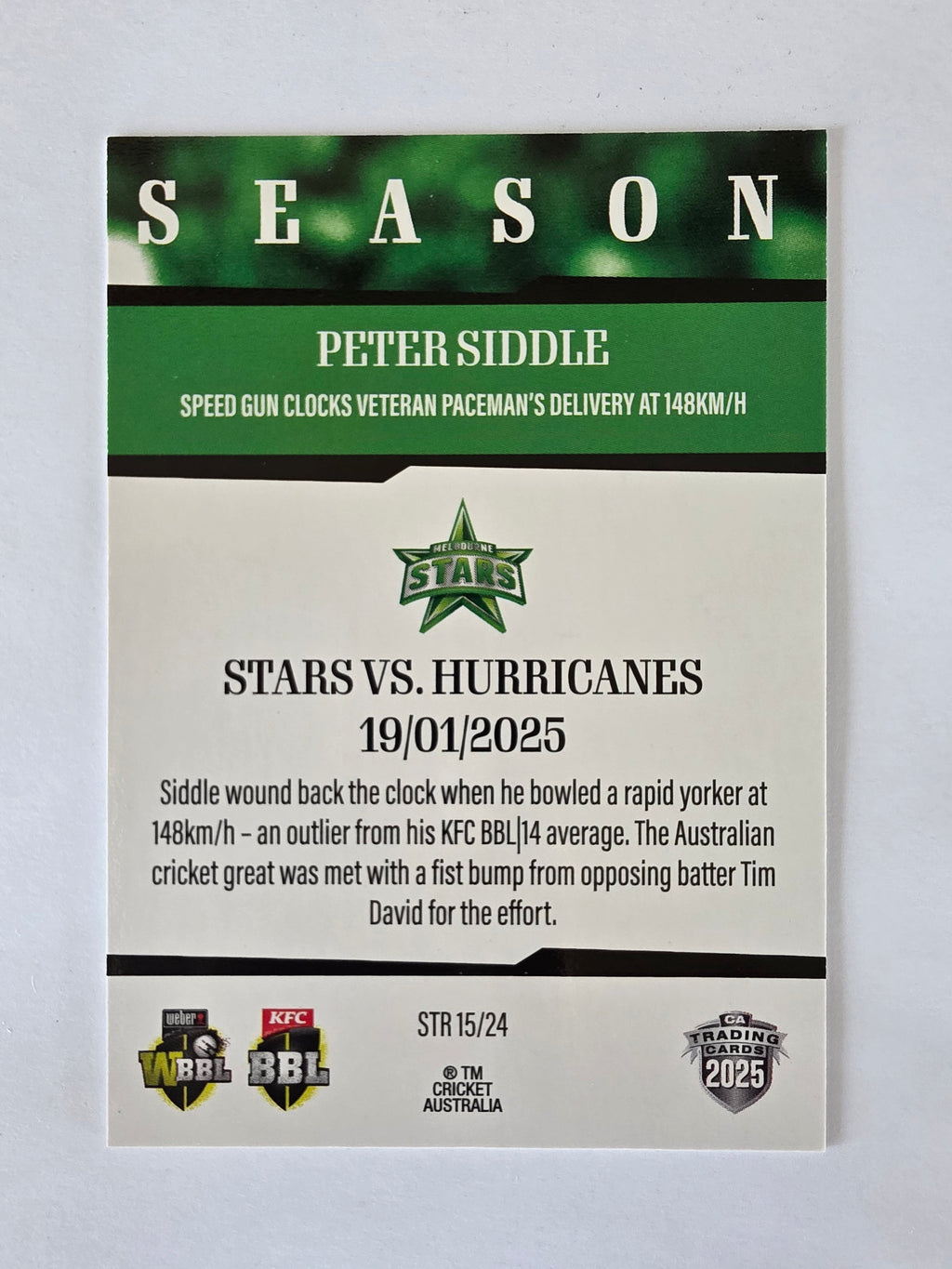 2025/26 Cricket Traders | 24/25 Season to Remember | #STR15 | Peter Siddle