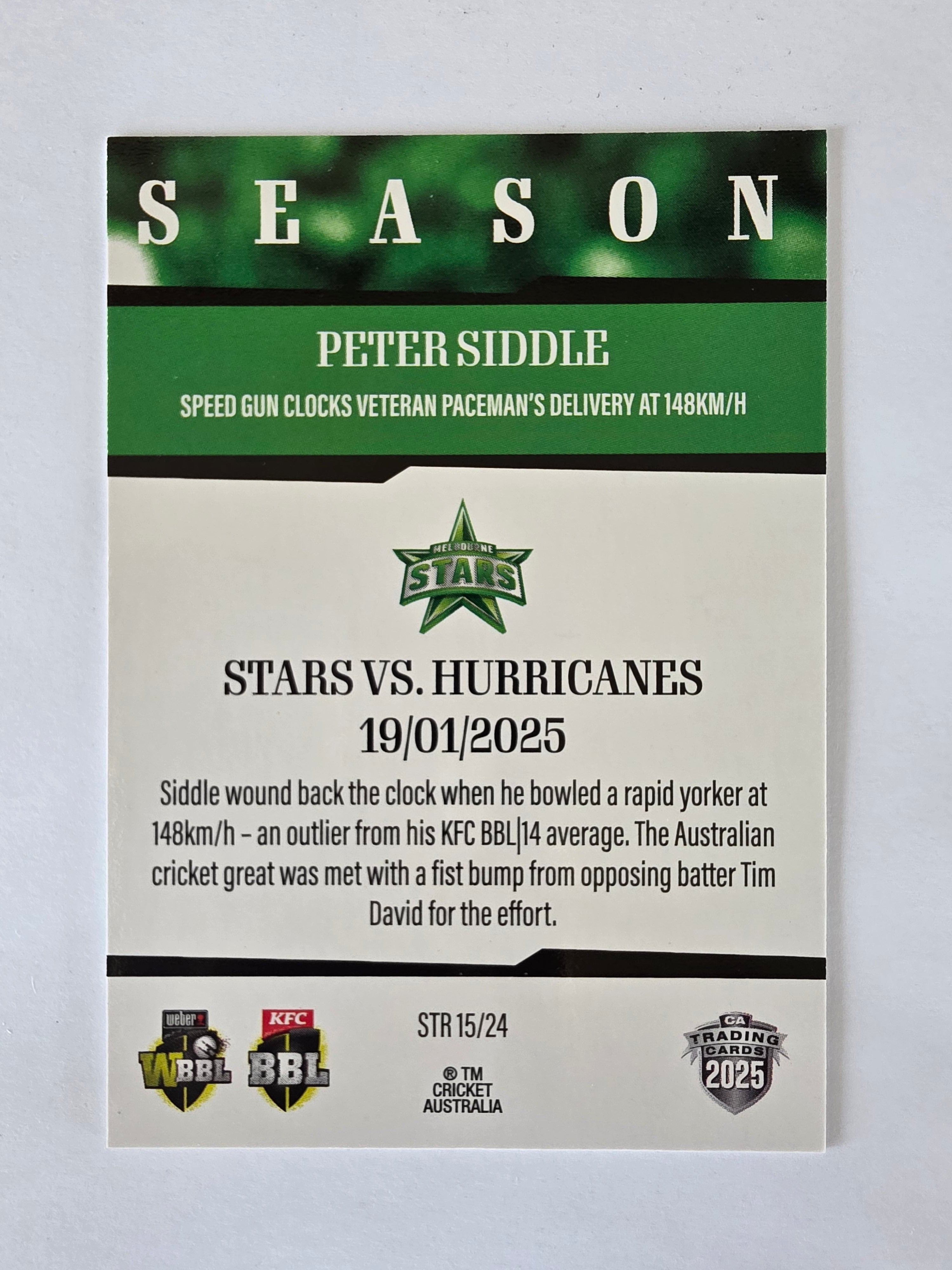 2025/26 Cricket Traders | 24/25 Season to Remember | #STR15 | Peter Siddle