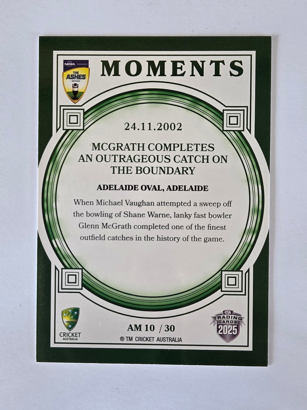 2025/26 Cricket Traders | Ashes Moments | #AM10 | 24.11.2002 | Adelaide Oval
