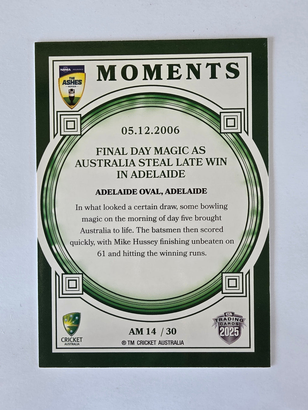2025/26 Cricket Traders | Ashes Moments | #AM14 | 05.12.2006 | Adelaide Oval