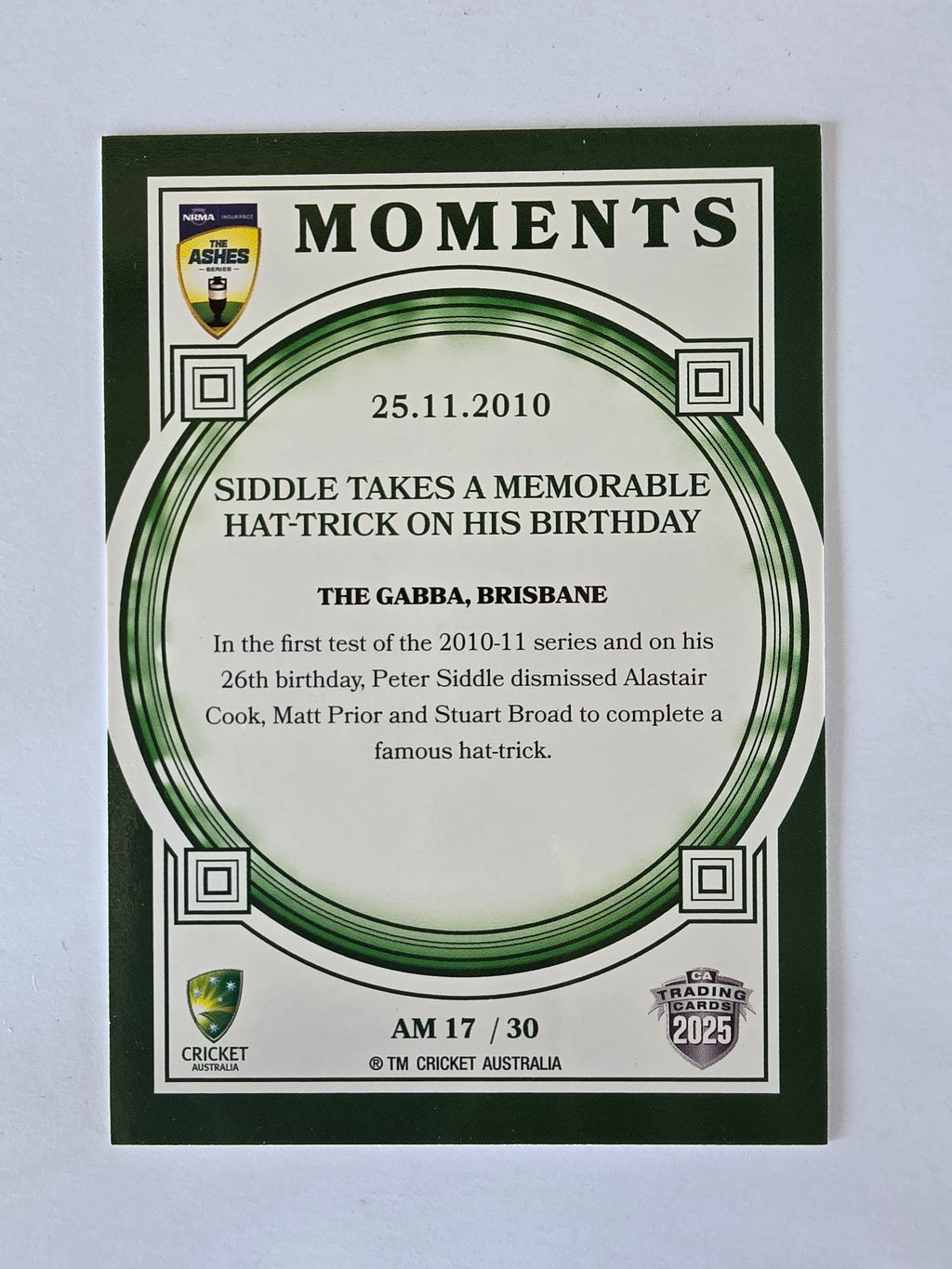 2025/26 Cricket Traders | Ashes Moments | #AM17 | 25.11.2010 | The Gabba