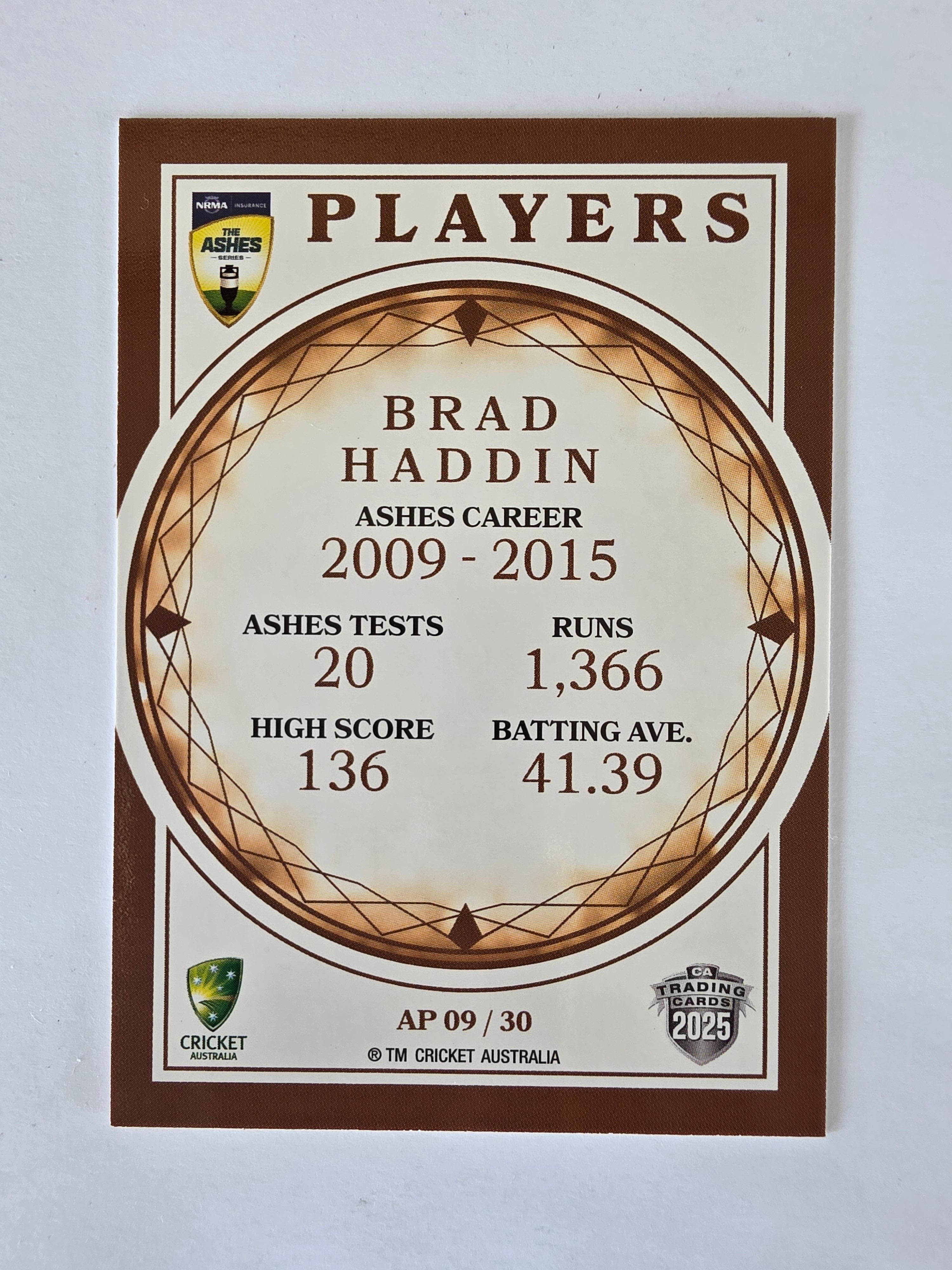 2025/26 Cricket Traders | Ashes Players | #AP09 | Brad Haddin