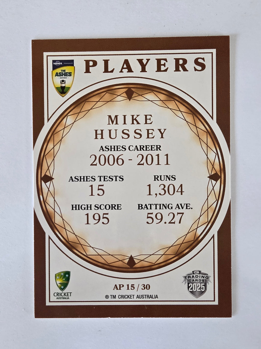 2025/26 Cricket Traders | Ashes Players | #AP15 | Mike Hussey