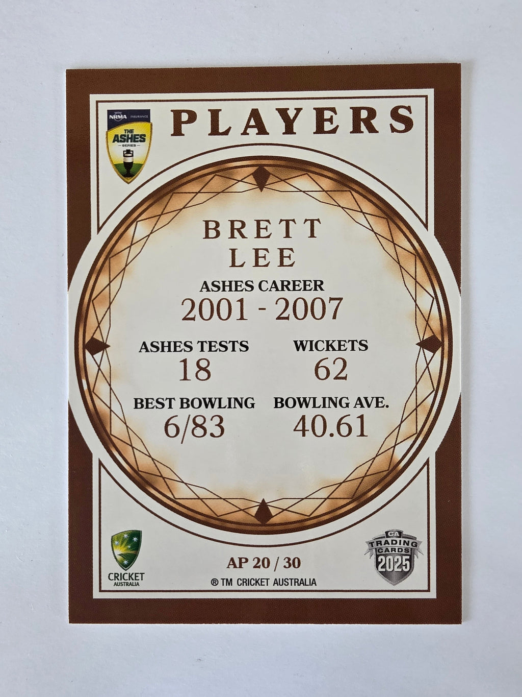 2025/26 Cricket Traders | Ashes Players | #AP20 | Brett Lee