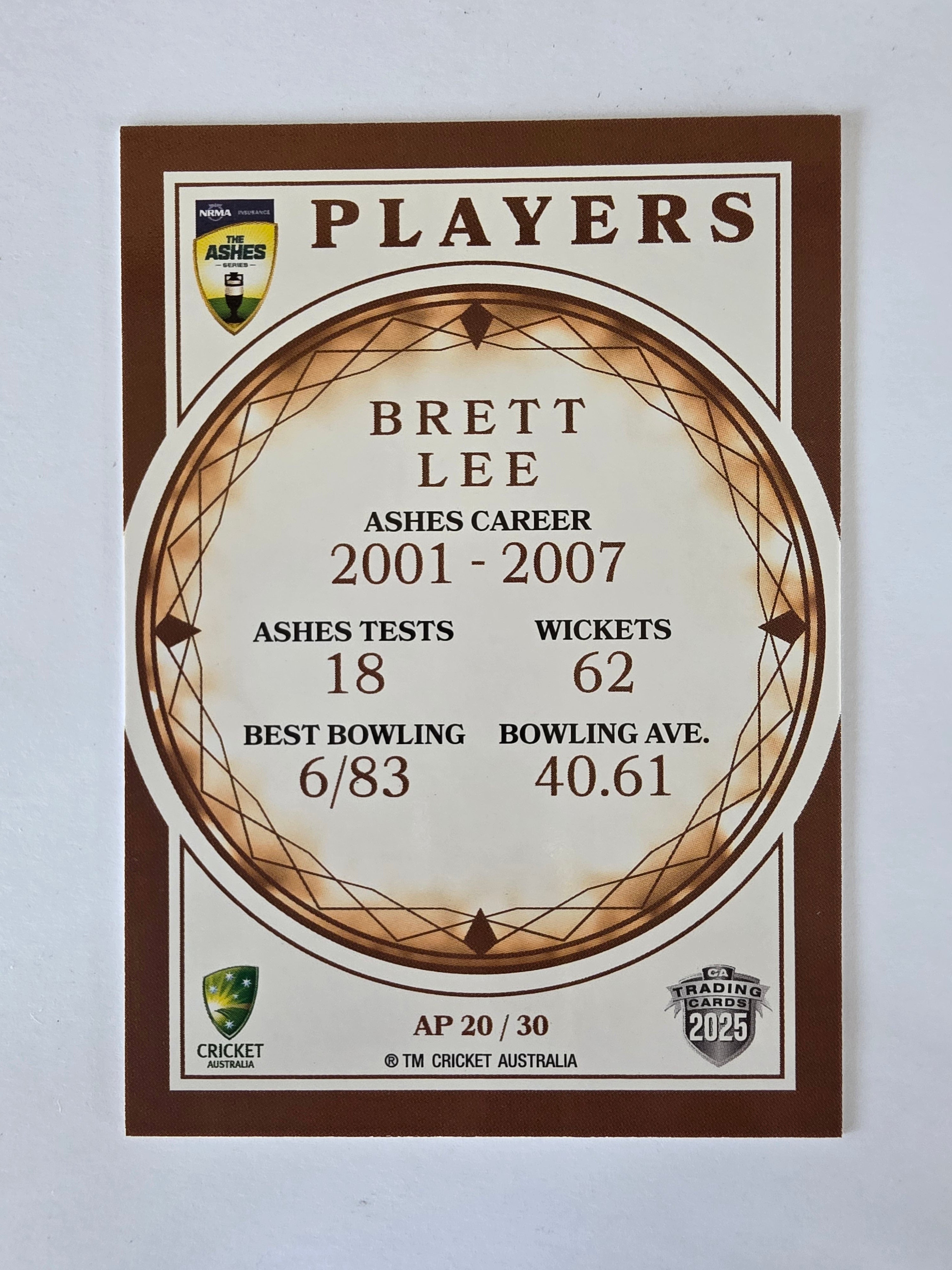 2025/26 Cricket Traders | Ashes Players | #AP20 | Brett Lee