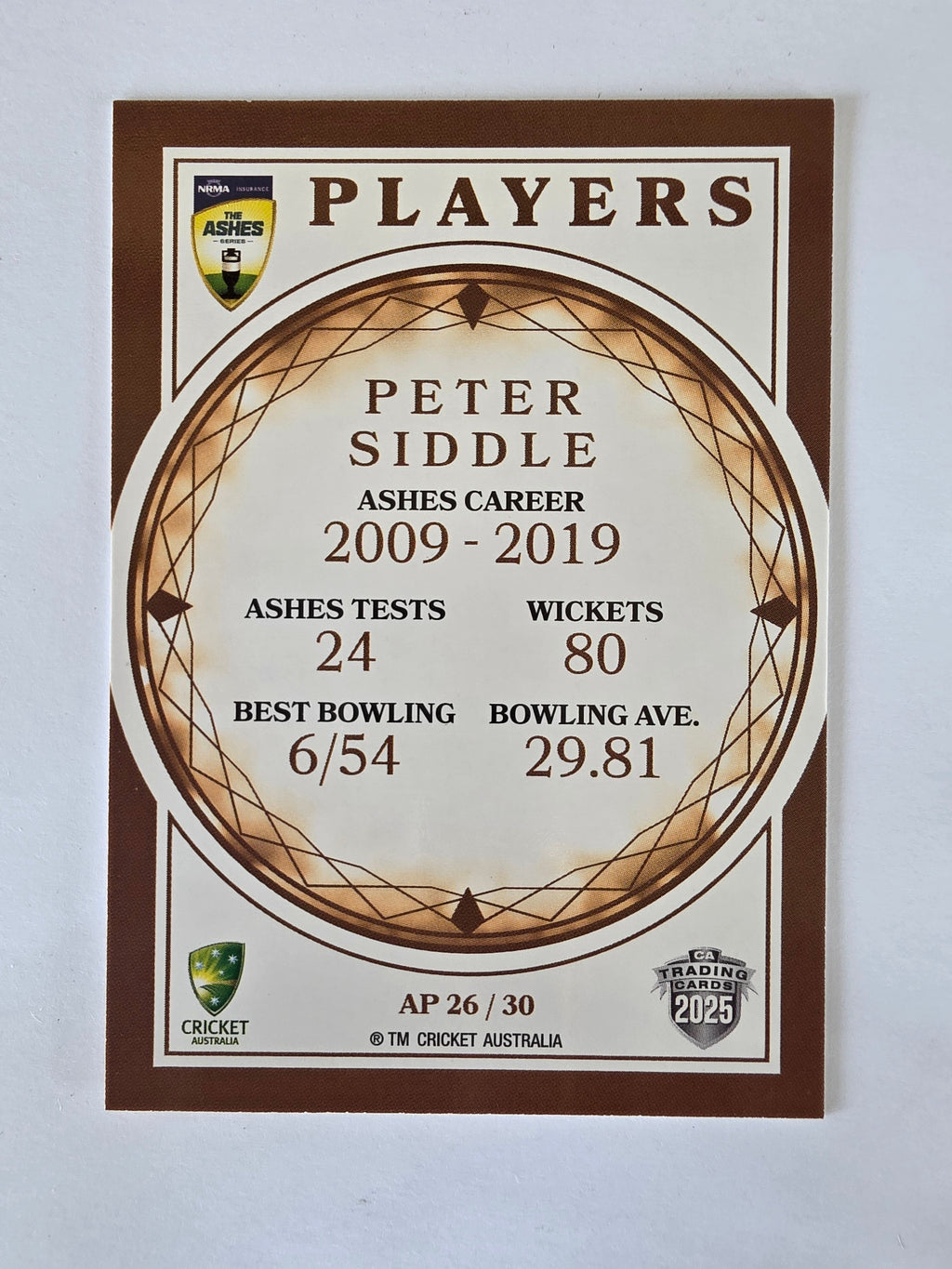 2025/26 Cricket Traders | Ashes Players | #AP26 | Peter Siddle
