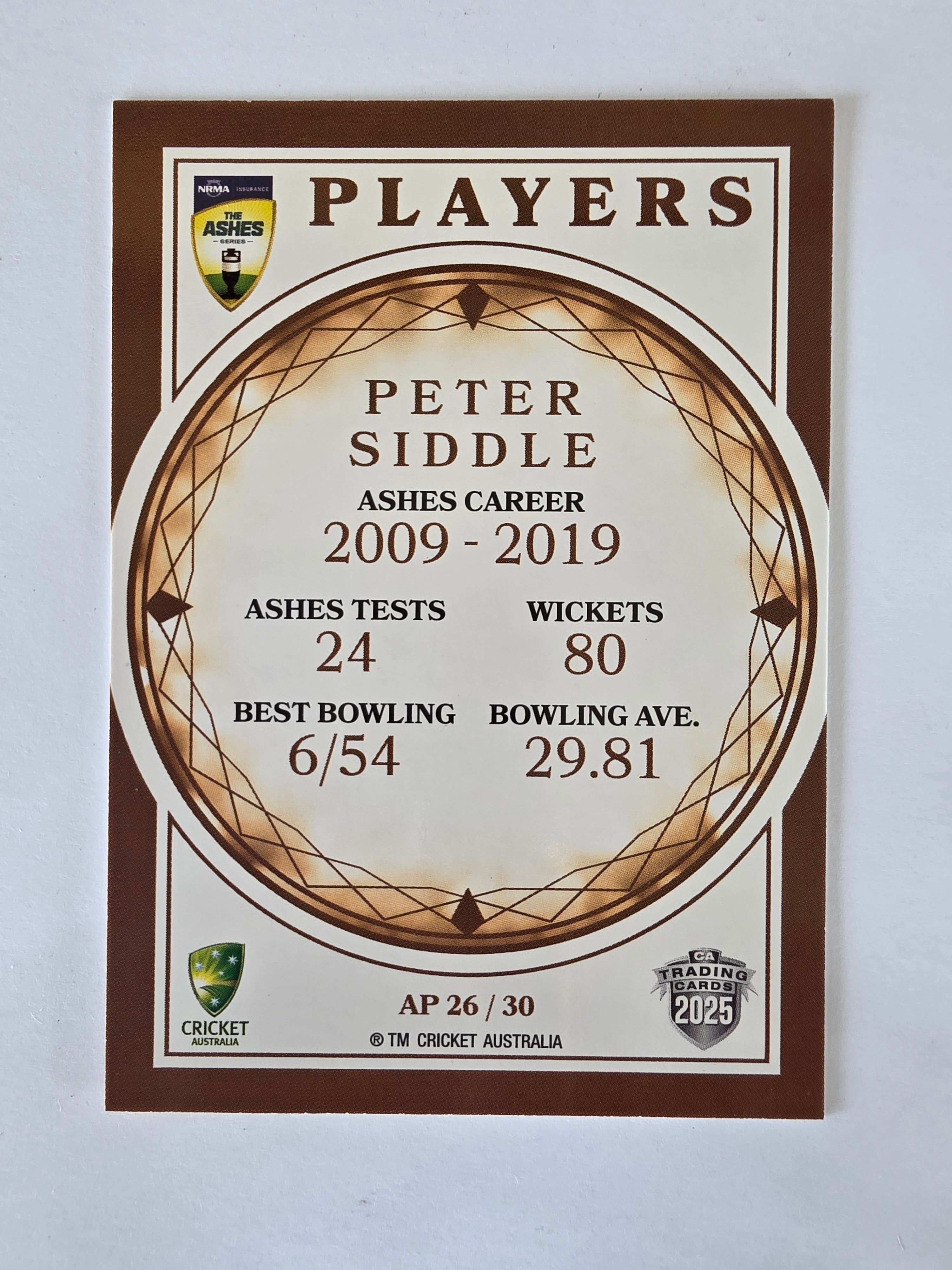 2025/26 Cricket Traders | Ashes Players | #AP26 | Peter Siddle