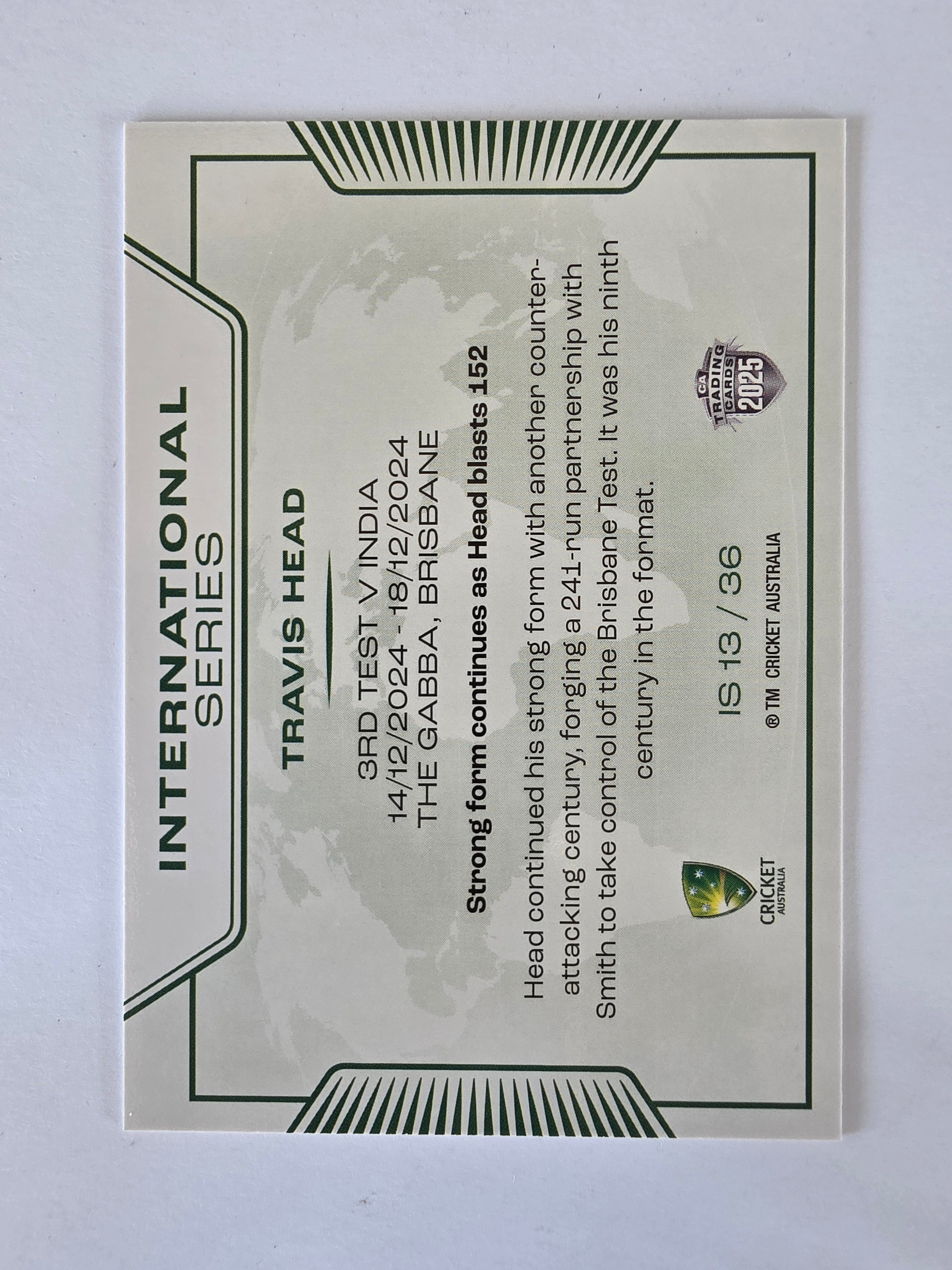2025/26 Cricket Traders |International Series | #IS13 | Travis Head