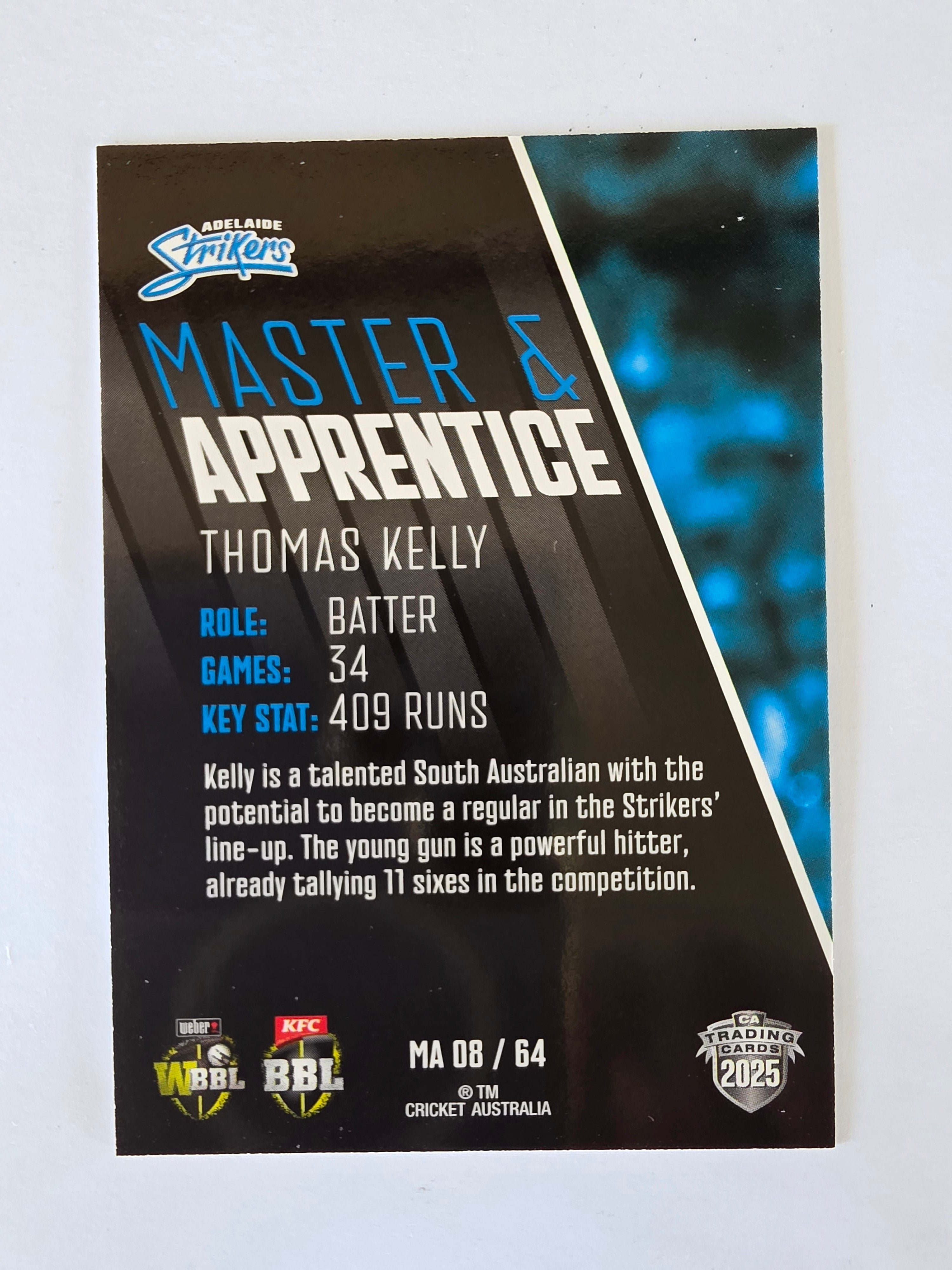 2025/26 Cricket Traders | Master & Apprentice | #MA08 | Thomas Kelly | Strikers