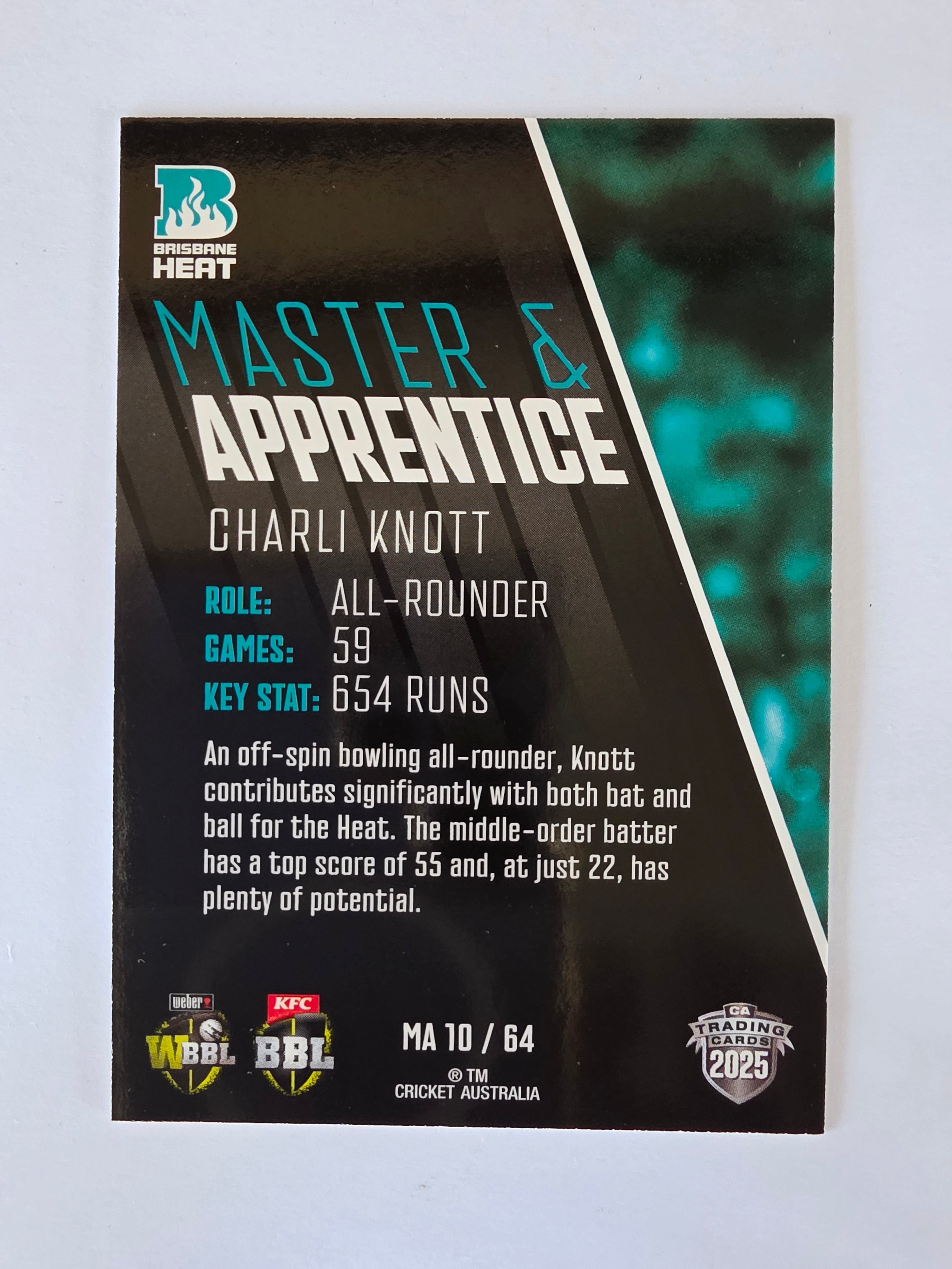 2025/26 Cricket Traders | Master & Apprentice | #MA10 | Charli Knott | Heat